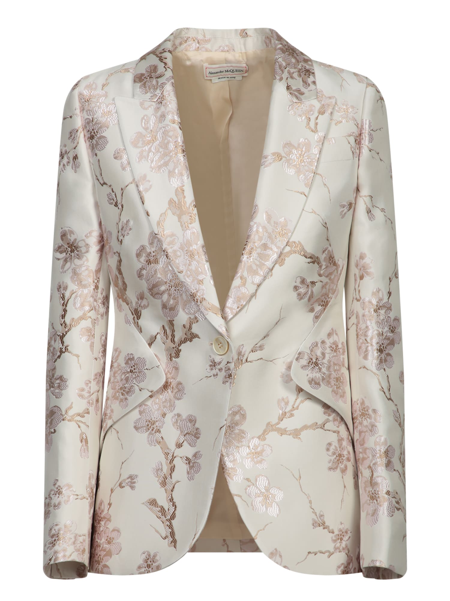 ALEXANDER MCQUEEN REGULAR PINK CREPE JACKET