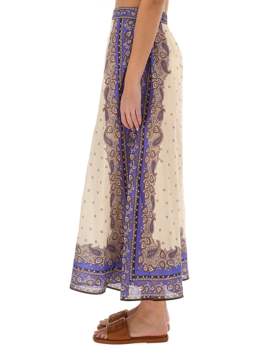 Shop Zimmermann Cropped Pants In Multicolour