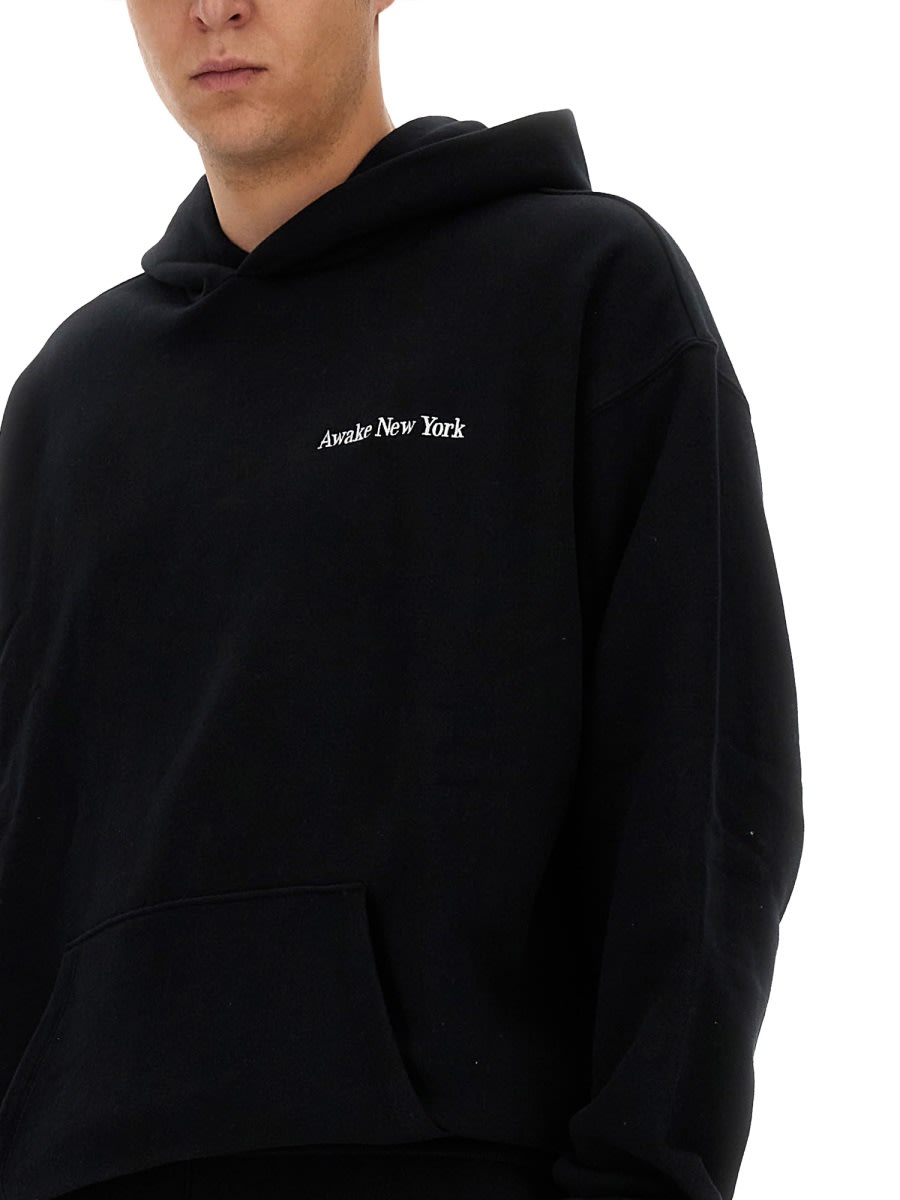 Awake Ny Serif Sweatshirt In Black