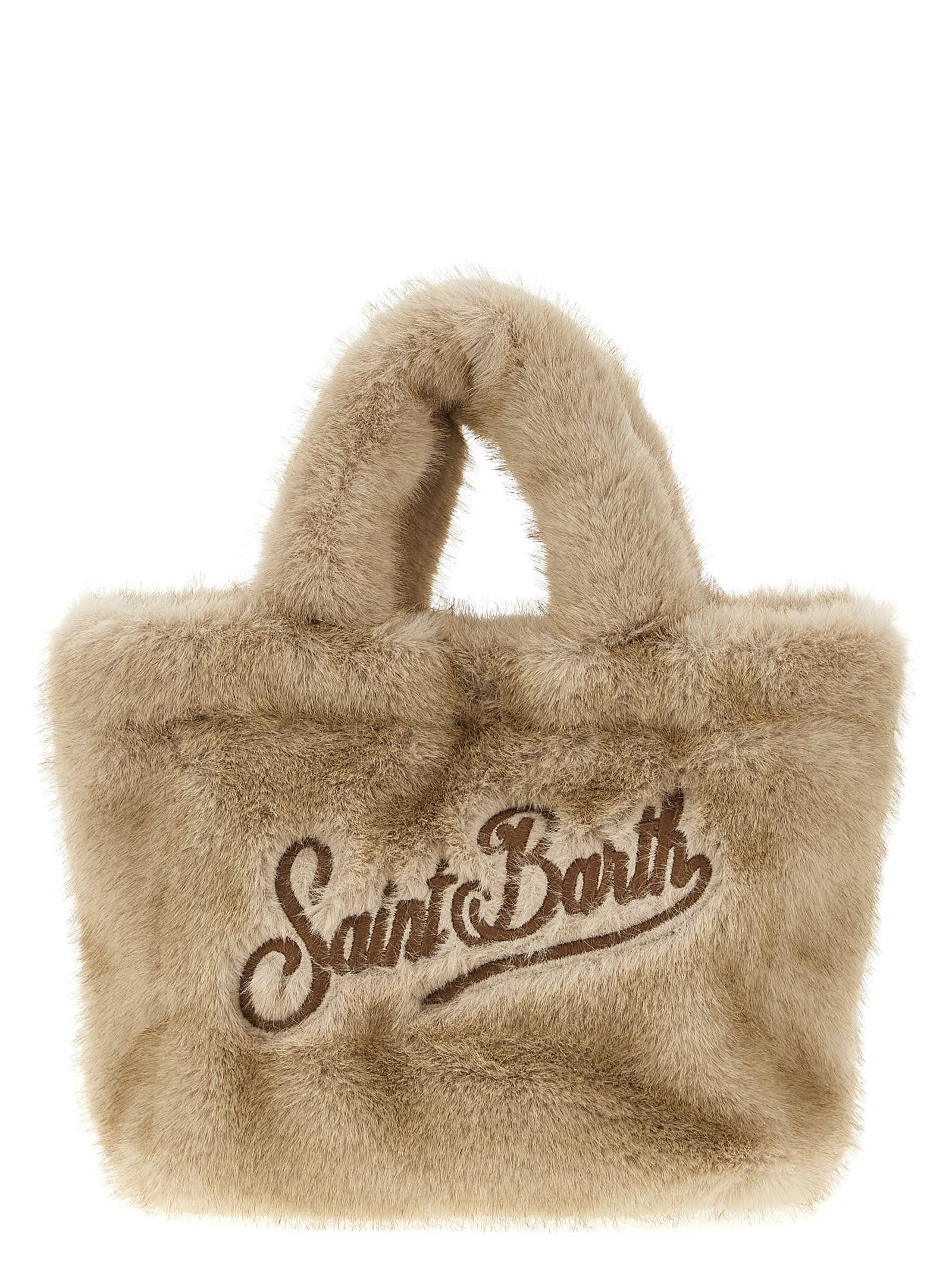 Mc2 Saint Barth Colette Soft Fur Hand Bags Beige In Brown