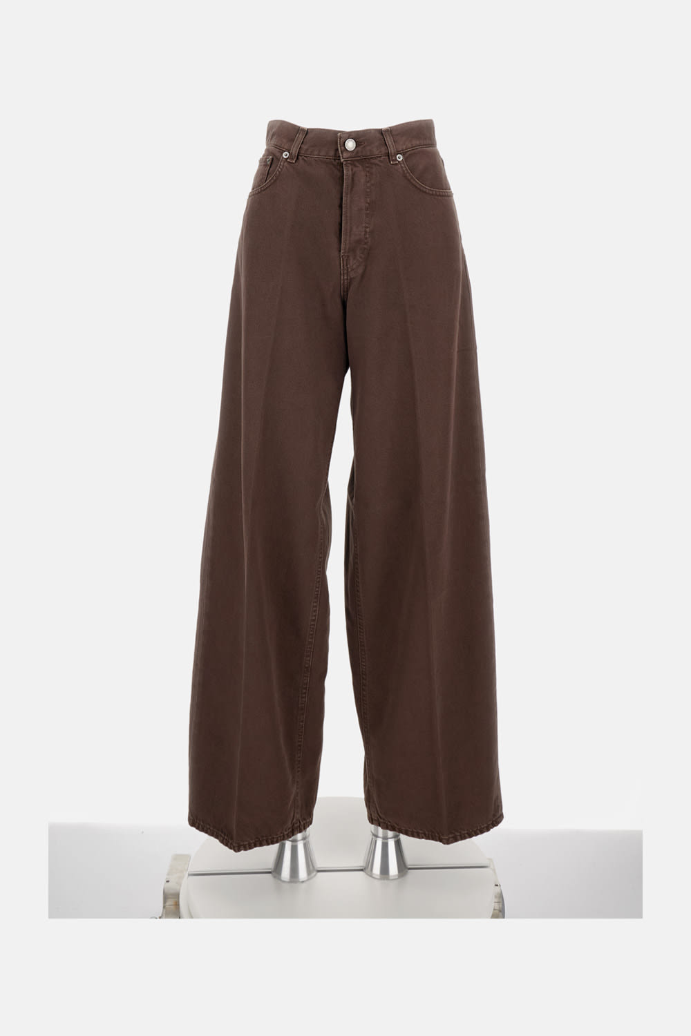 Haikure Wide-leg High Waist Trousers In Brown