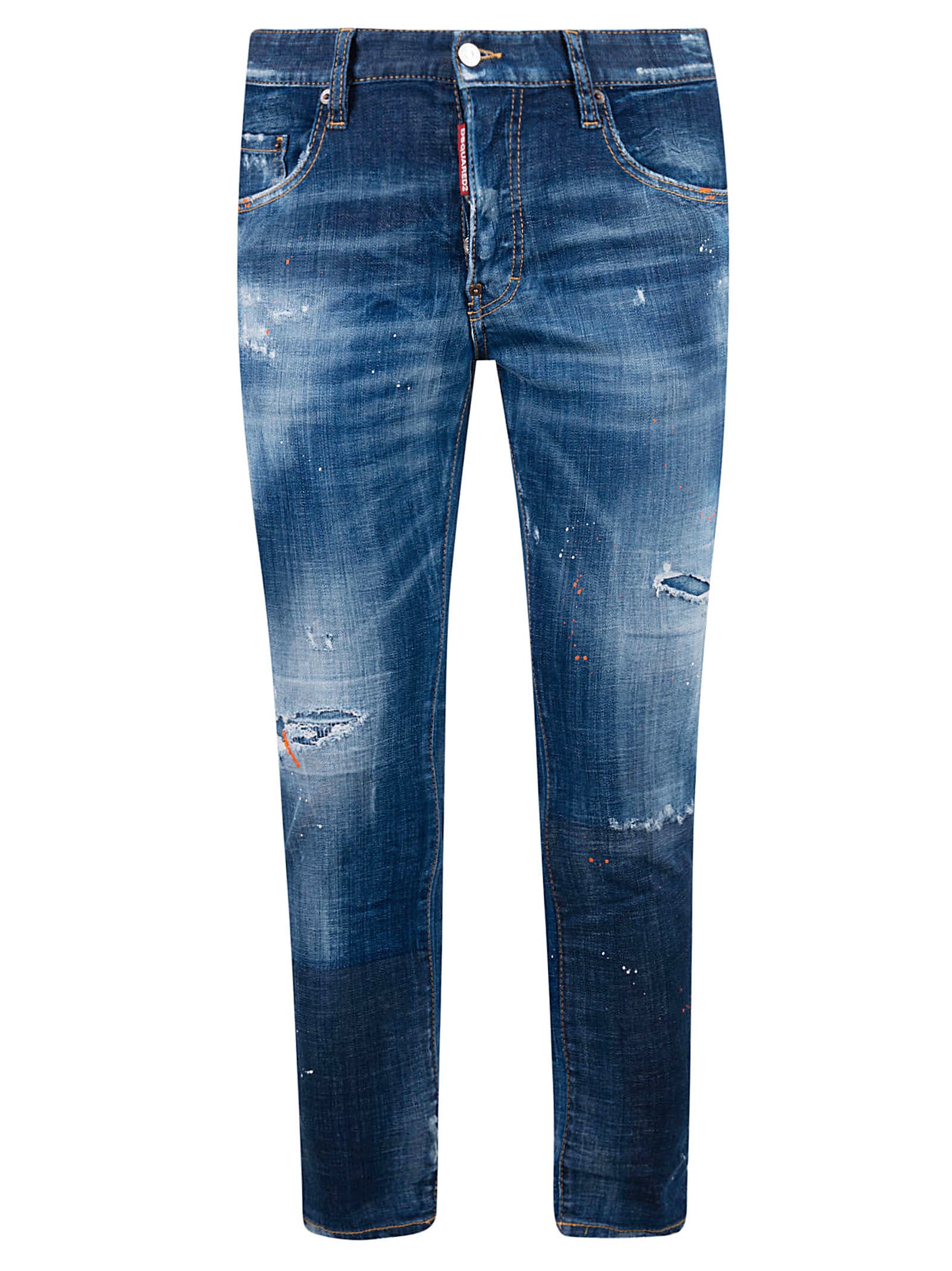 DSQUARED2 SKINNY FIT RIPPED JEANS,11260684