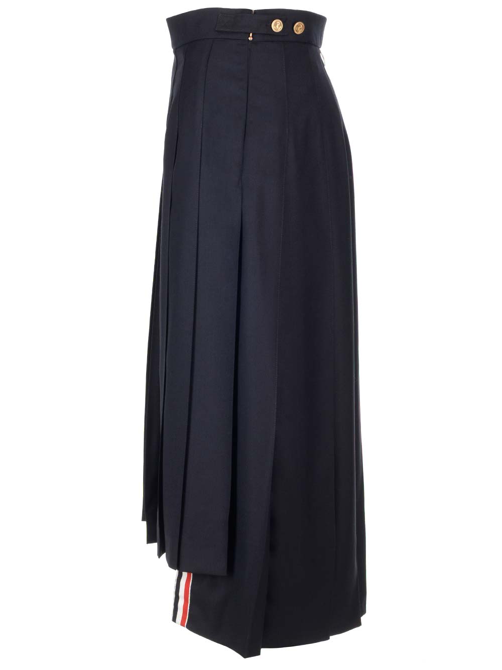 THOM BROWNE PLEATED MIDI SKIRT