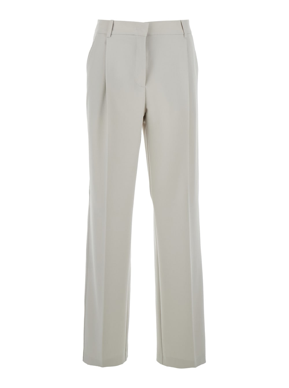 Pinko paula Grey Pants With Concealed Front Closure In Viscose Blend Woman