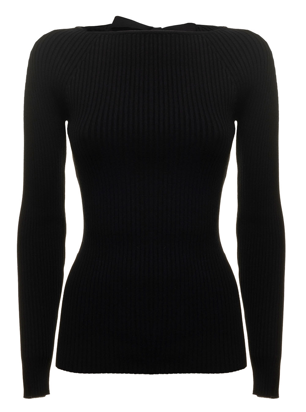 GIUSEPPE DI MORABITO VISCOSA KNITTED TOP WITH CHAIN DETAILS