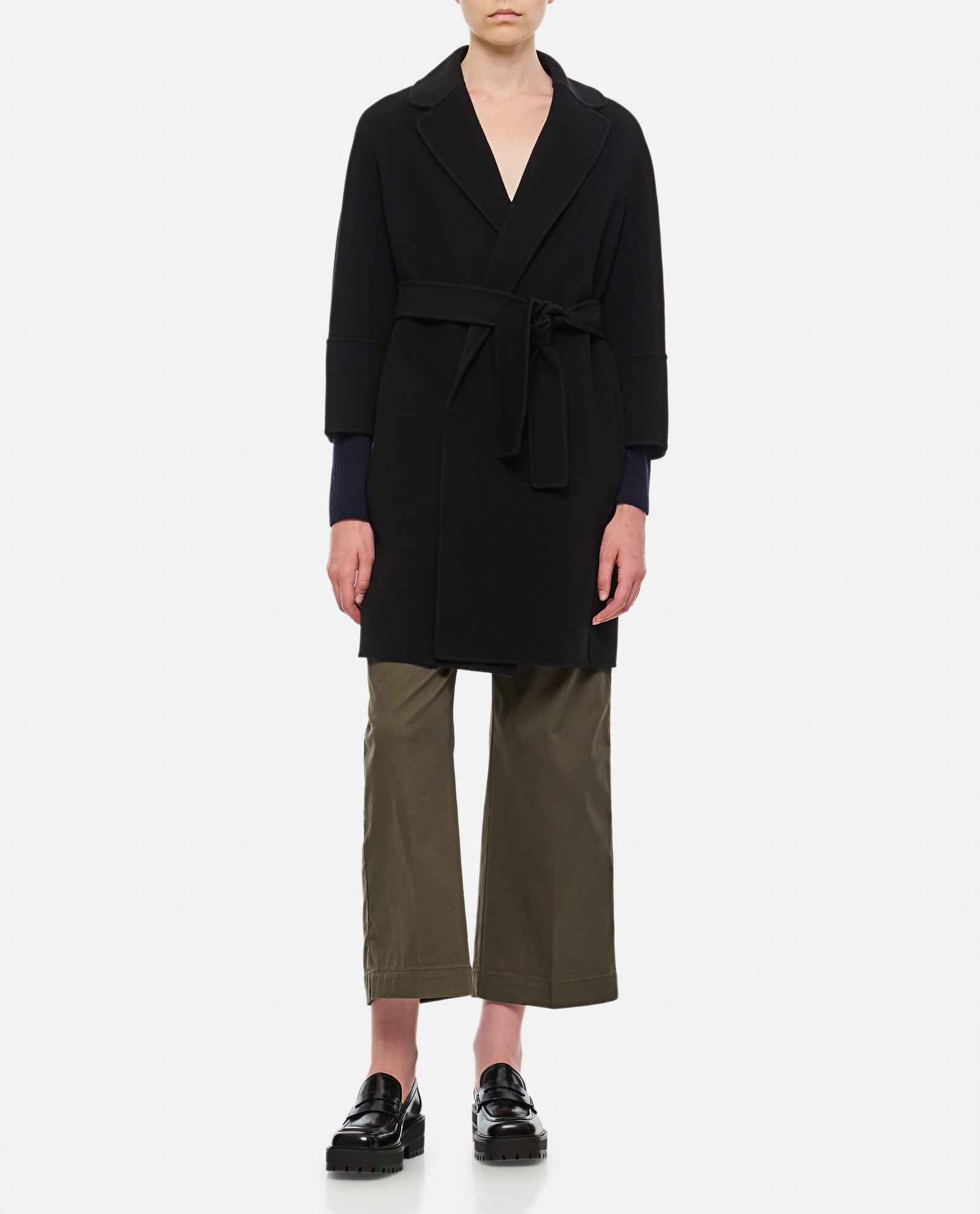 Shop 's Max Mara Arona Open Coat In Black