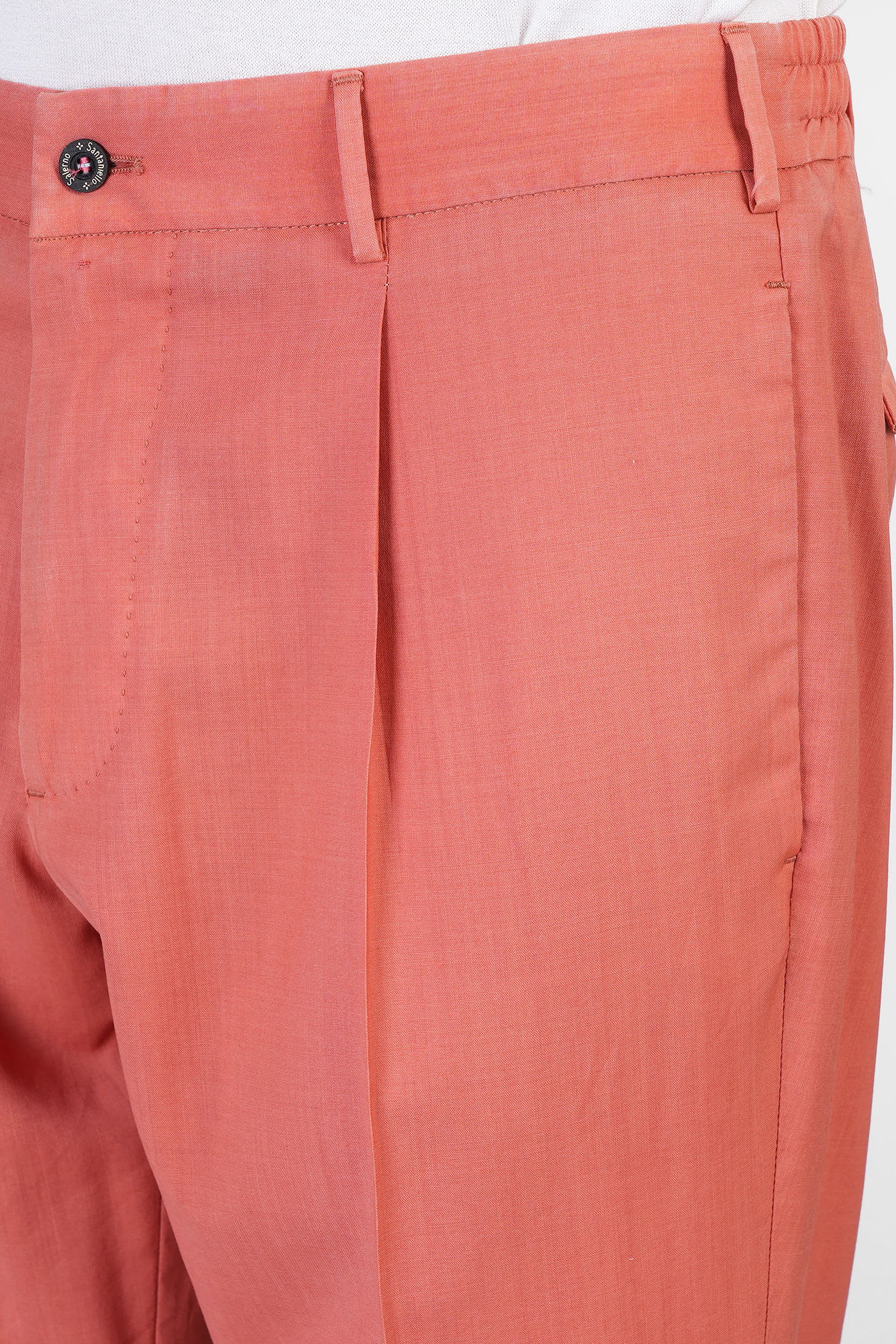Santaniello Irno Evo Pants In Orange Wool In Pink