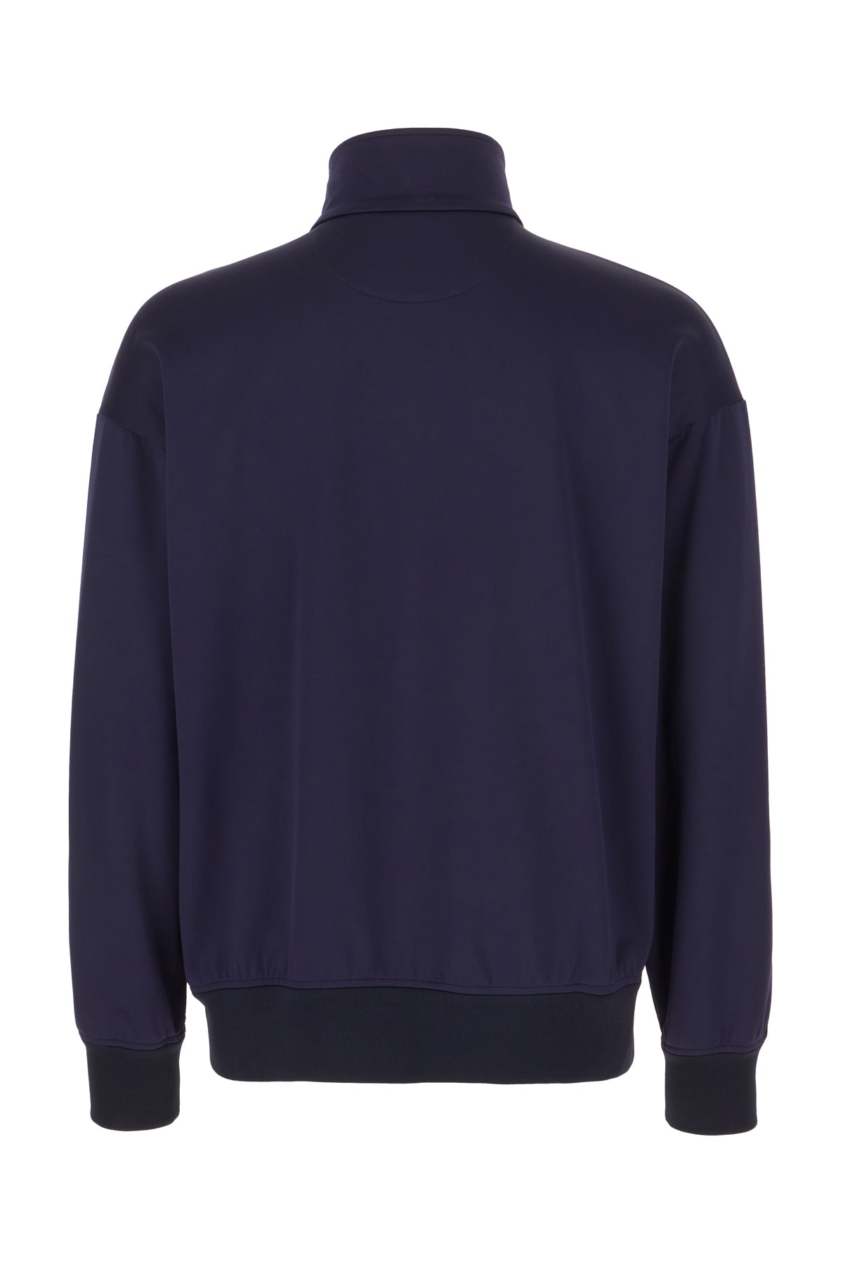 Shop Valentino Midnight Blue Nylon Blend Sweatshirt In Navy Avorio