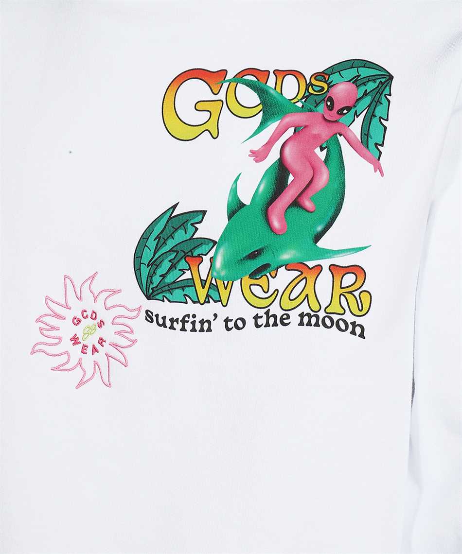 Gcds Man Sweatshirt White Size L Cotton In White