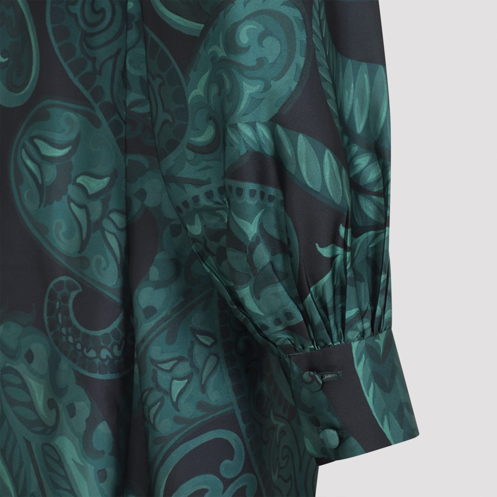 Etro Midi Ruched Dress Paisley Print In Multi