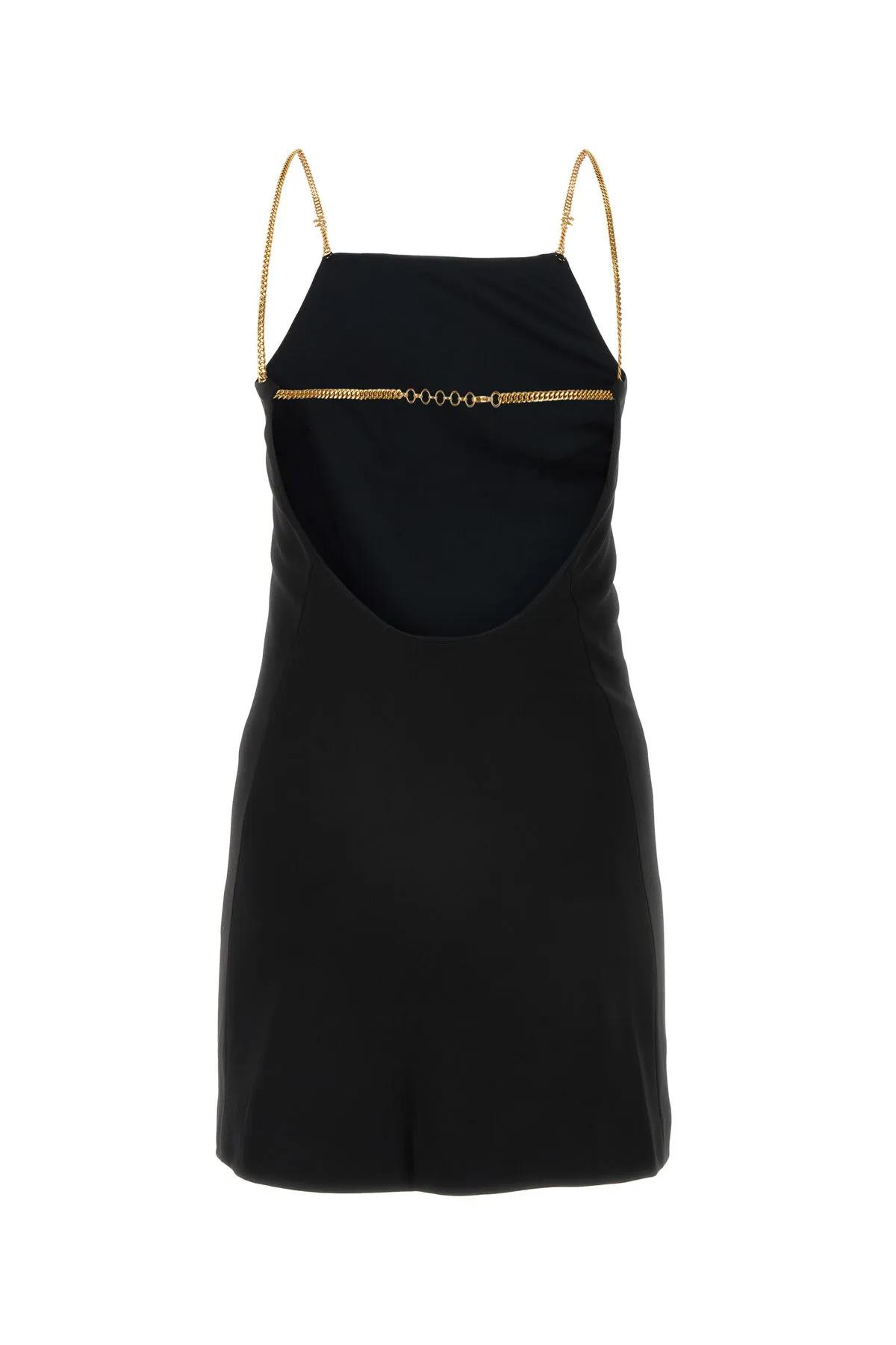 Shop Palm Angels Black Jersey Mini Dress In Nero