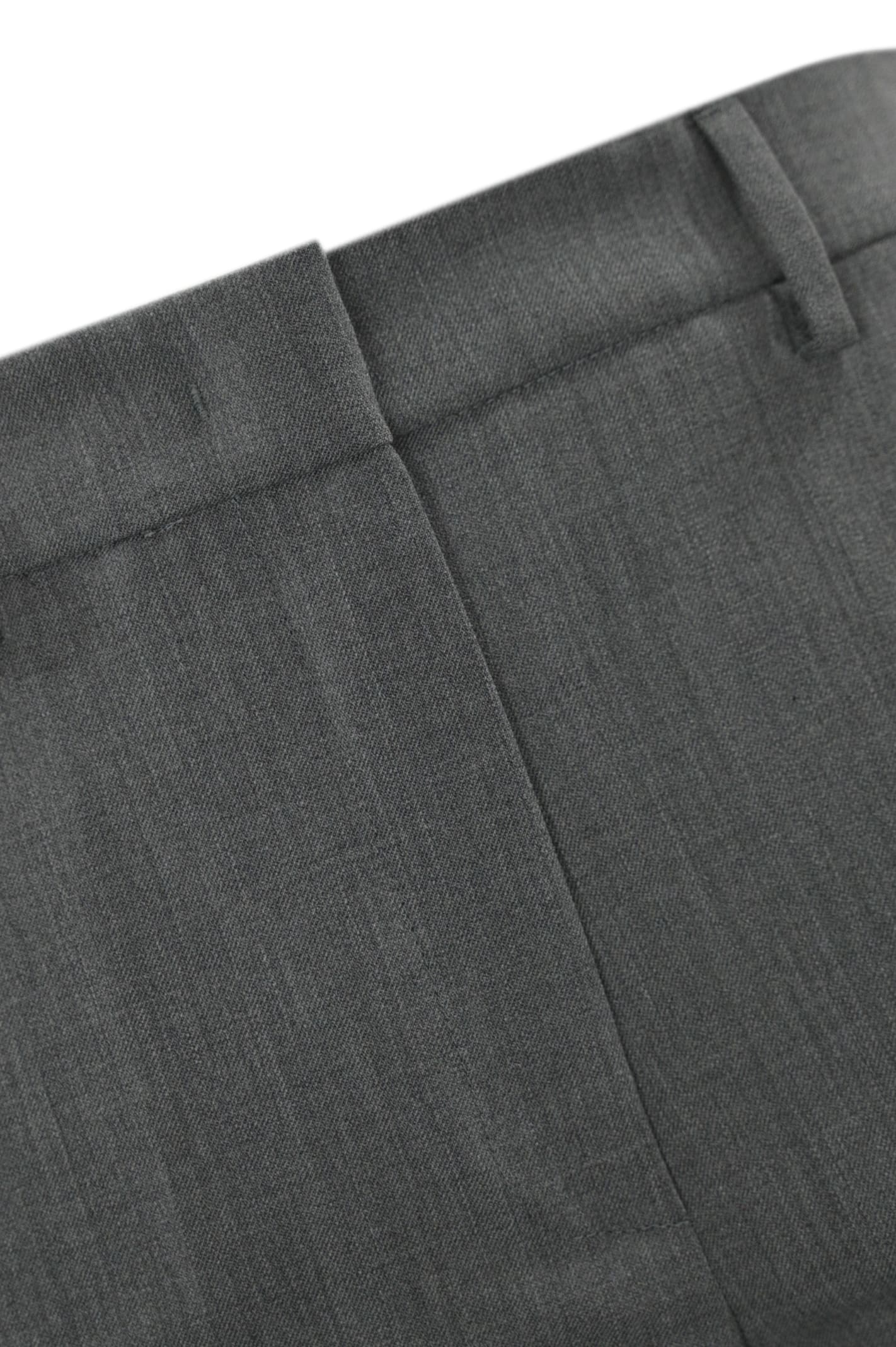 Shop Weekend Max Mara Estasi Straight Trousers In Technical Wool In Grey Melange