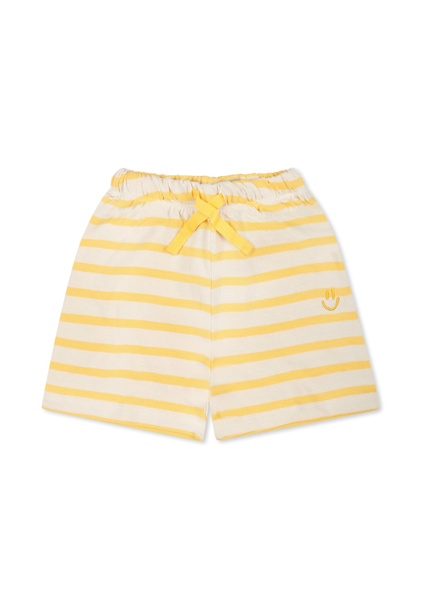 Molo Ivory Shorts For Babykids With Logo Patch In Ivory
