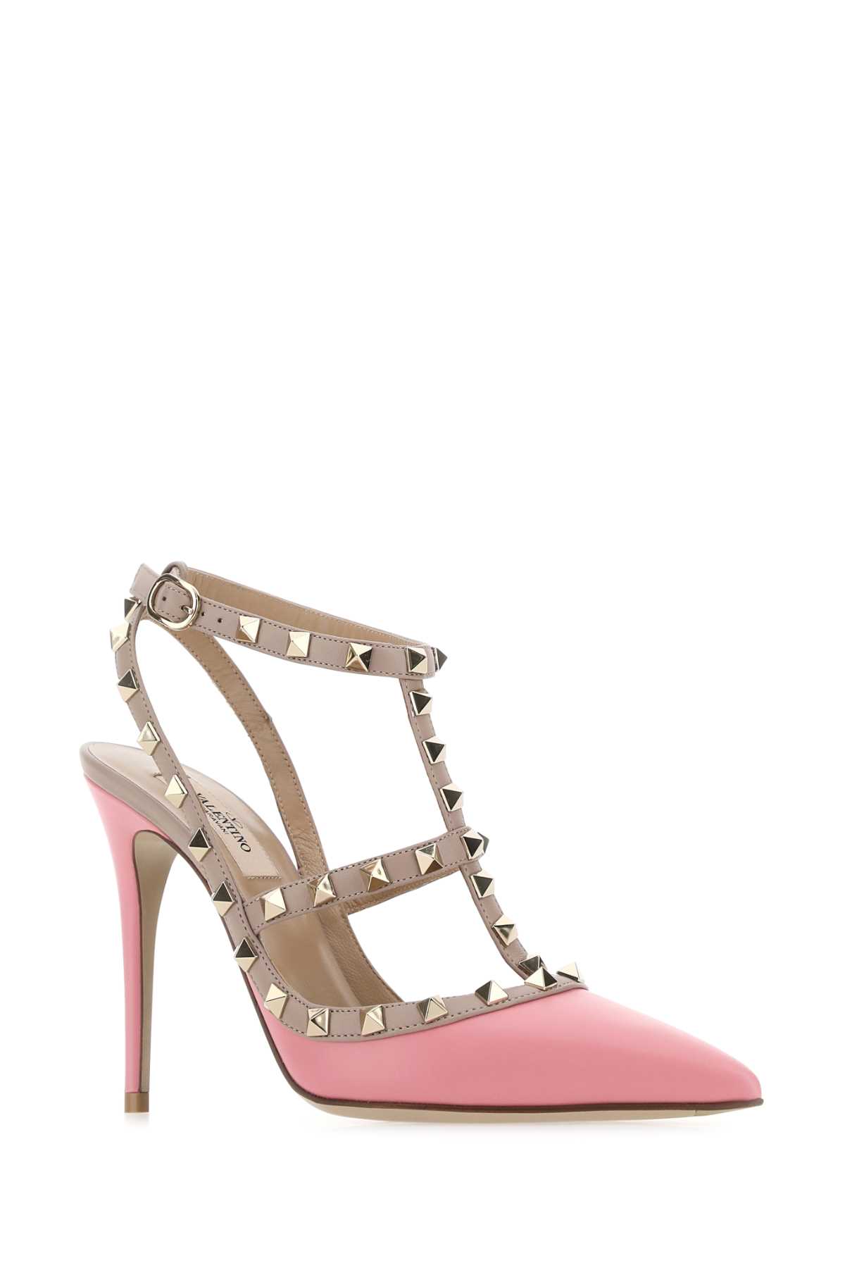 Shop Valentino Two-tone Leather Rockstud Pumps In Yu7