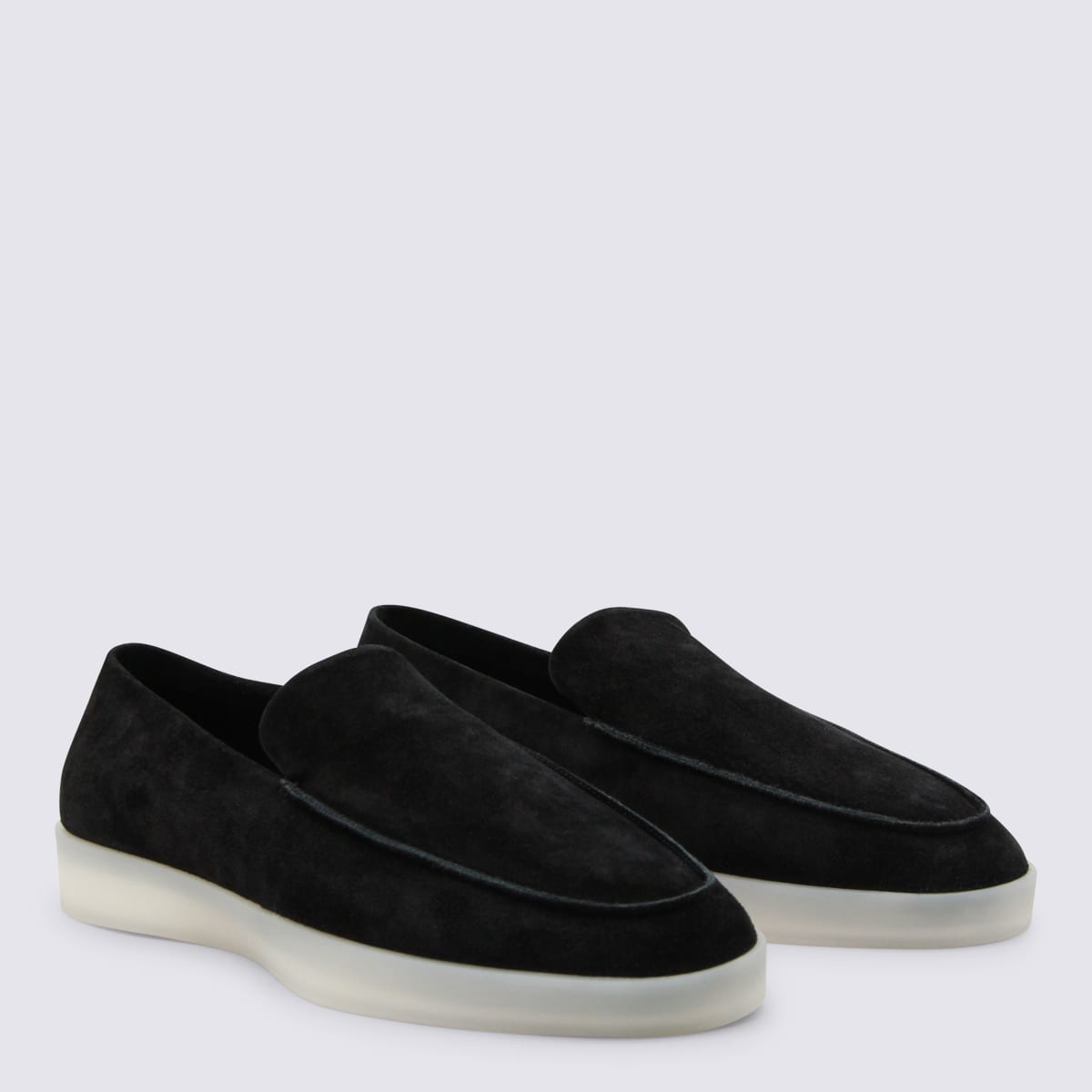 Fear Of God Suede Loafers With Rubber Sole And Round Toe In Black