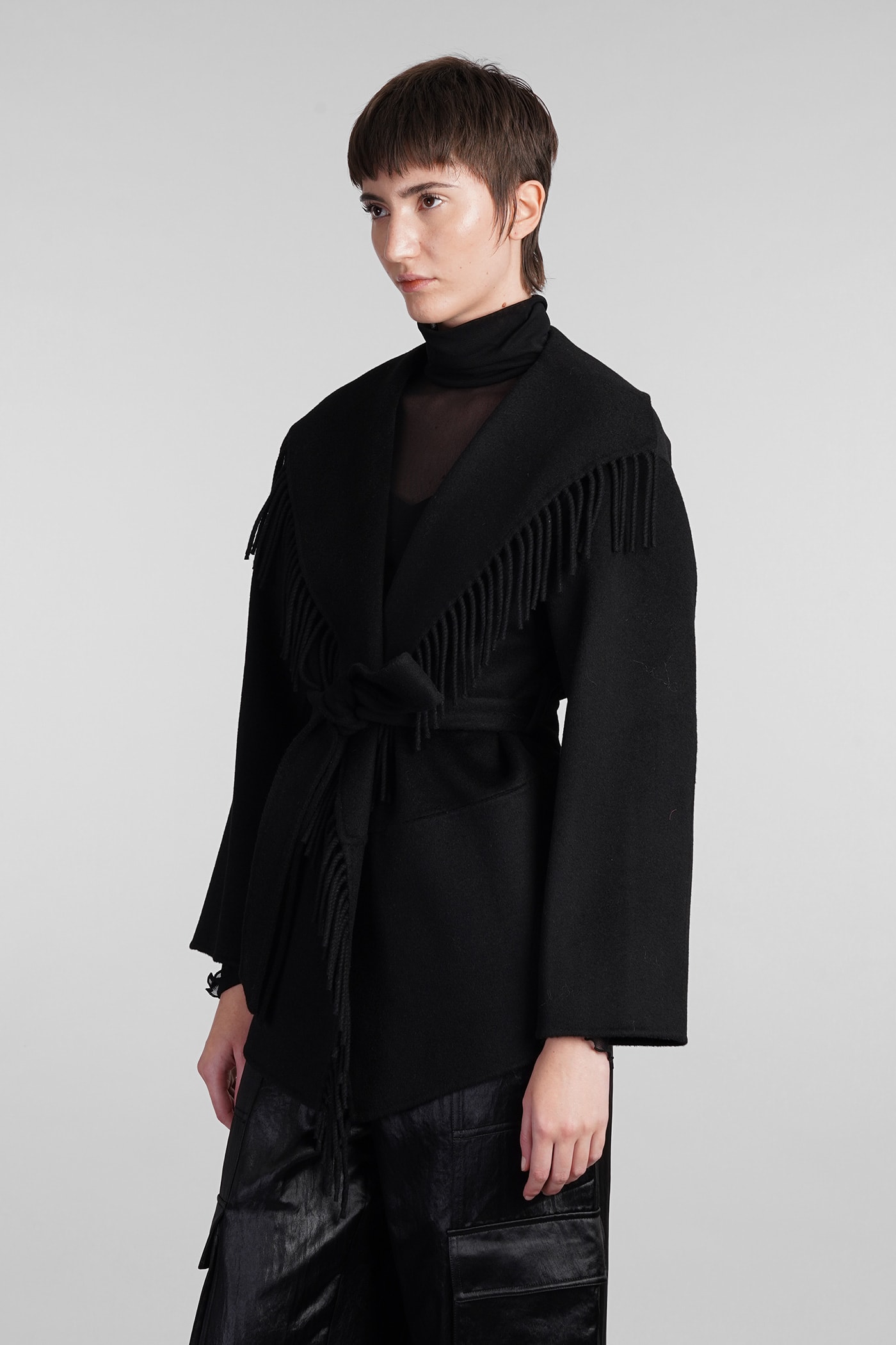 Simkhai Rowen Casual Jacket In Black Wool In Black