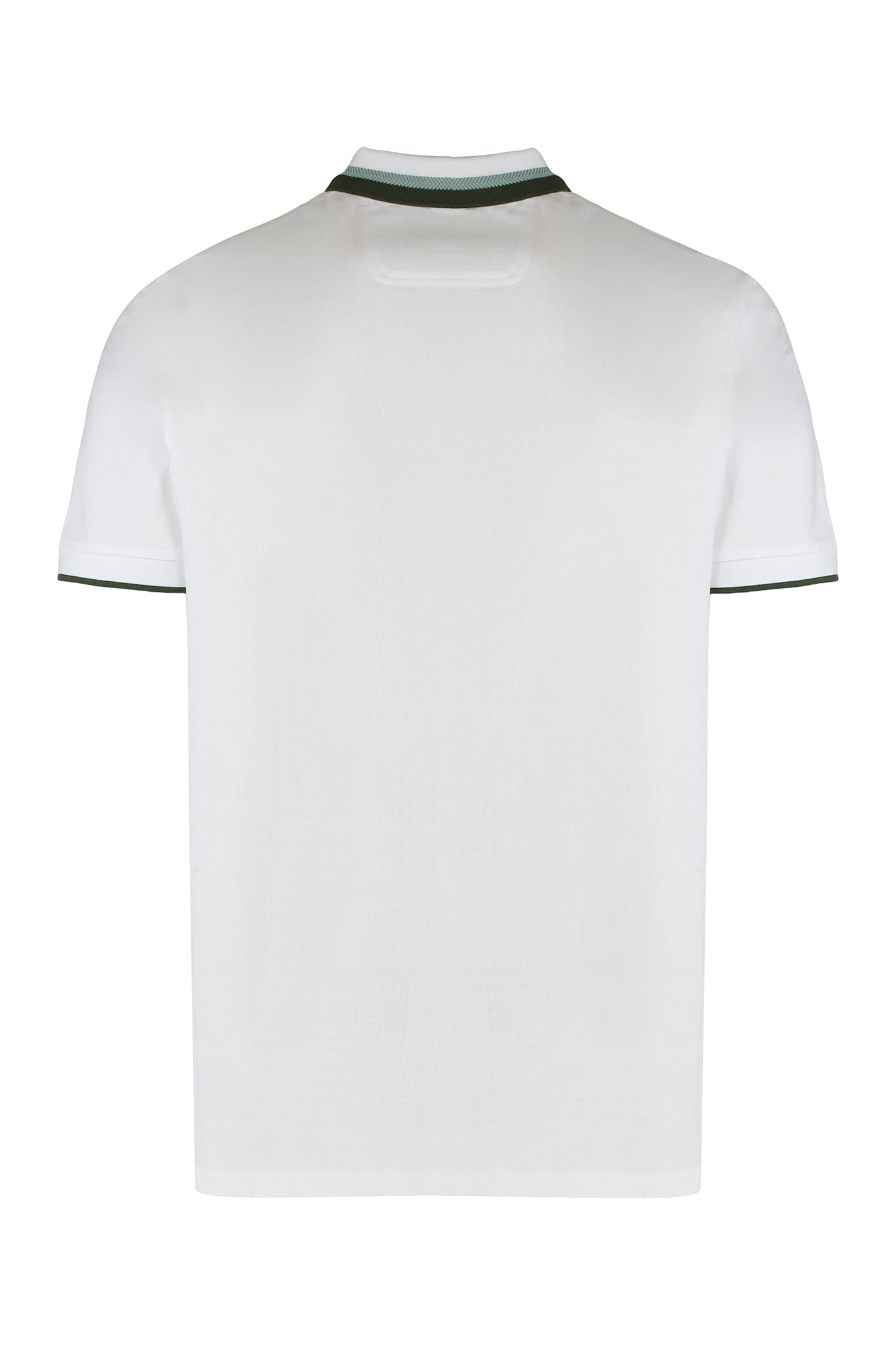 Hugo Boss Comfortable Cotton Polo Shirt With Contrasting Collar In White