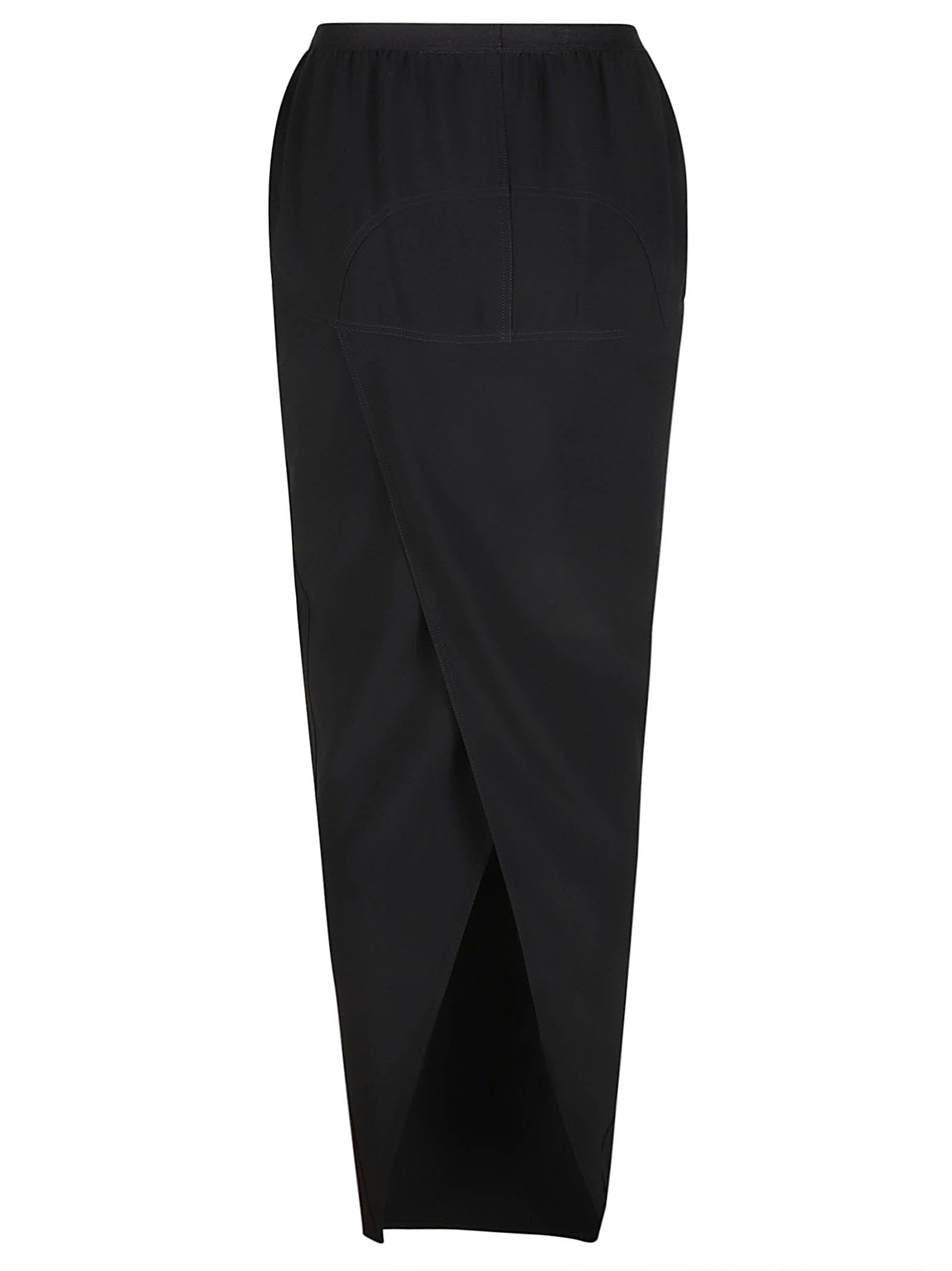 Shop Rick Owens Soft Pilla Long Skirt In Black
