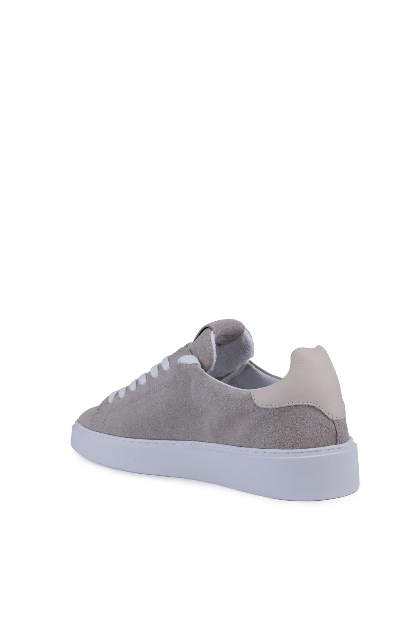 Date Levante Suede Sneakers In White-beige