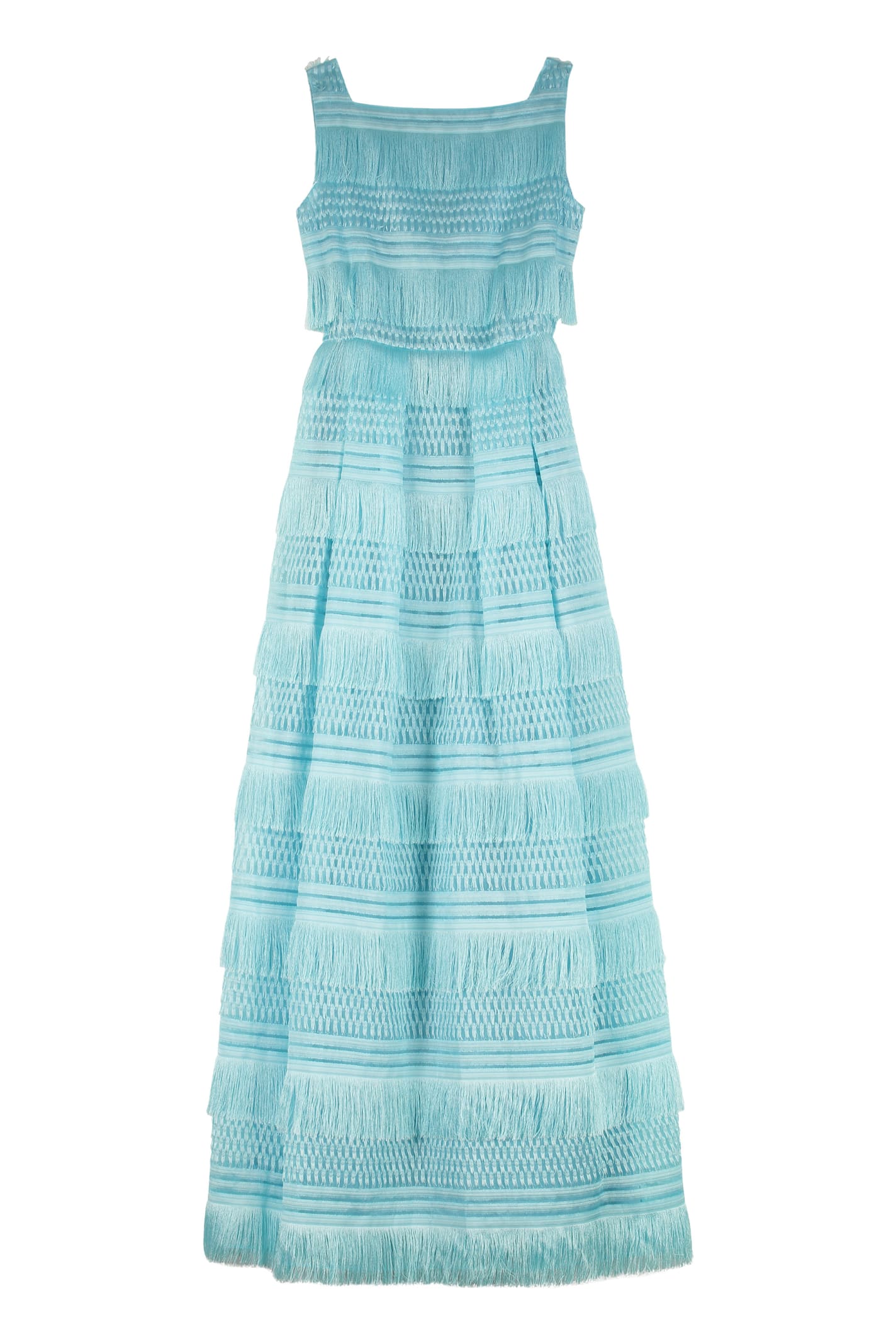 ALBERTA FERRETTI ORGANZA MAXI DRESS,11263548