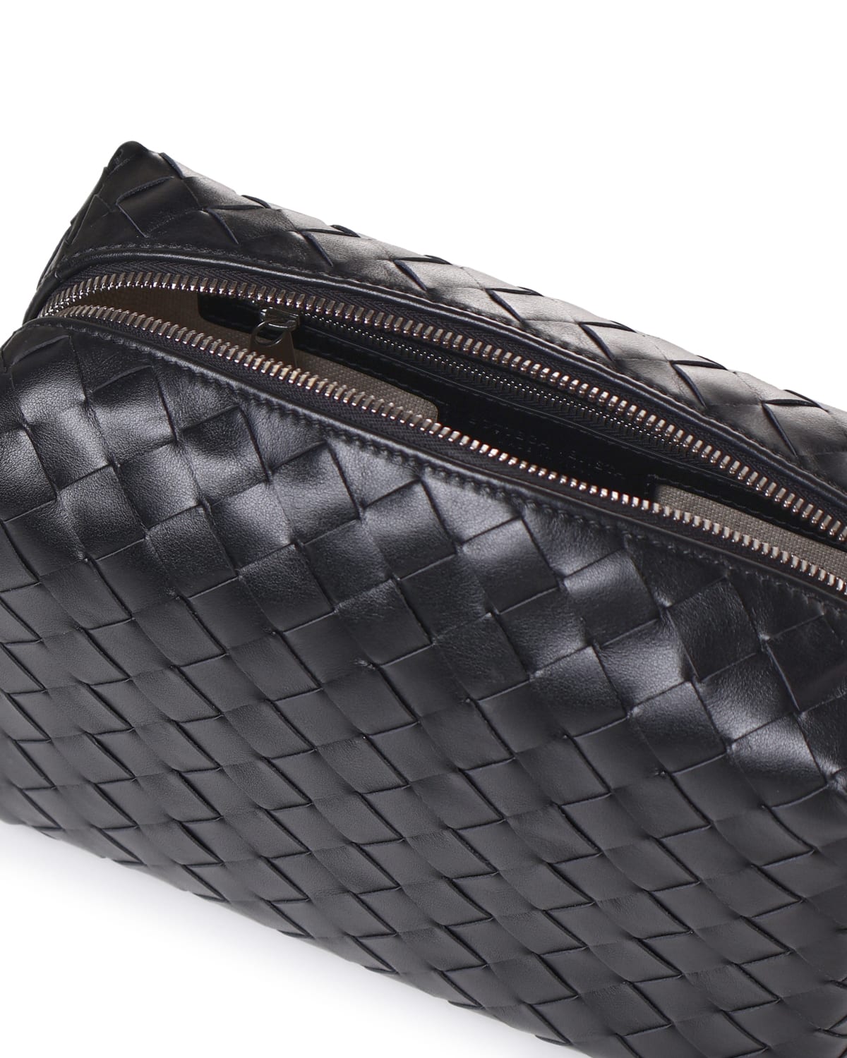 Shop Bottega Veneta Camera Bag With Woven Loop In Black