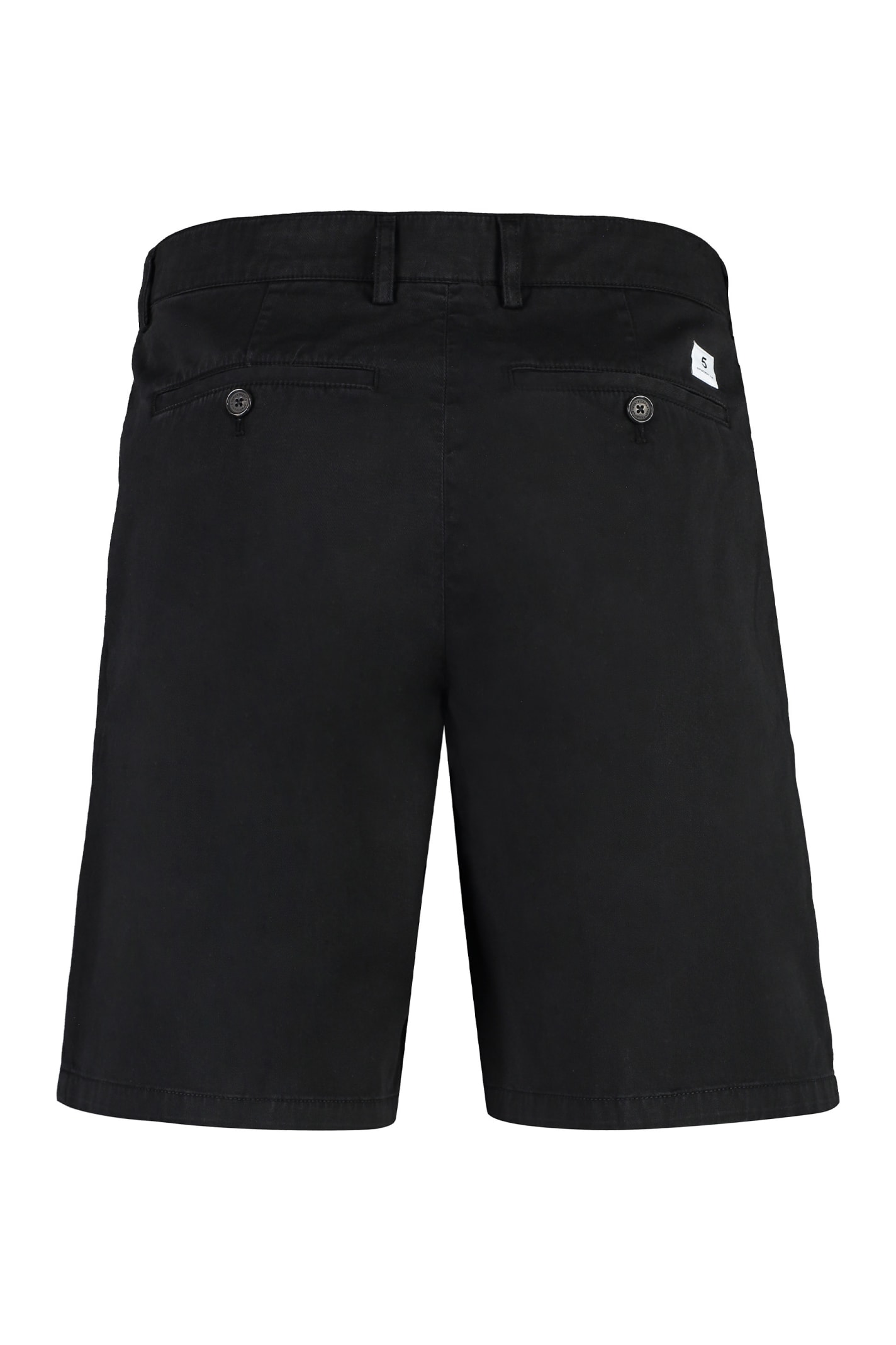 Shop Department Five Tim Cotton Bermuda Shorts In Black