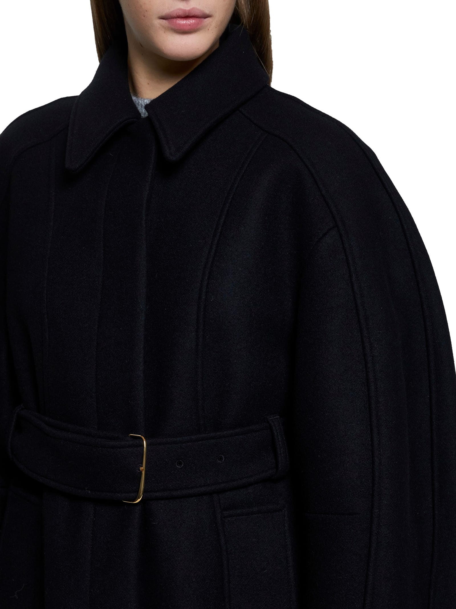 Shop Jacquemus Coat In Black