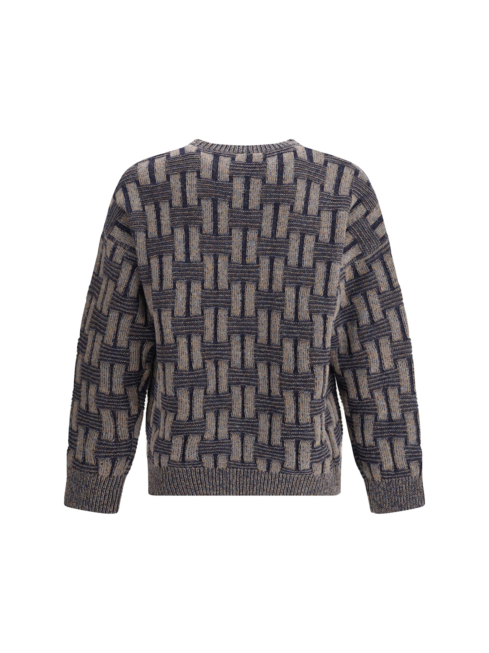 Giorgio Armani Men Crewneck Sweater In Gray