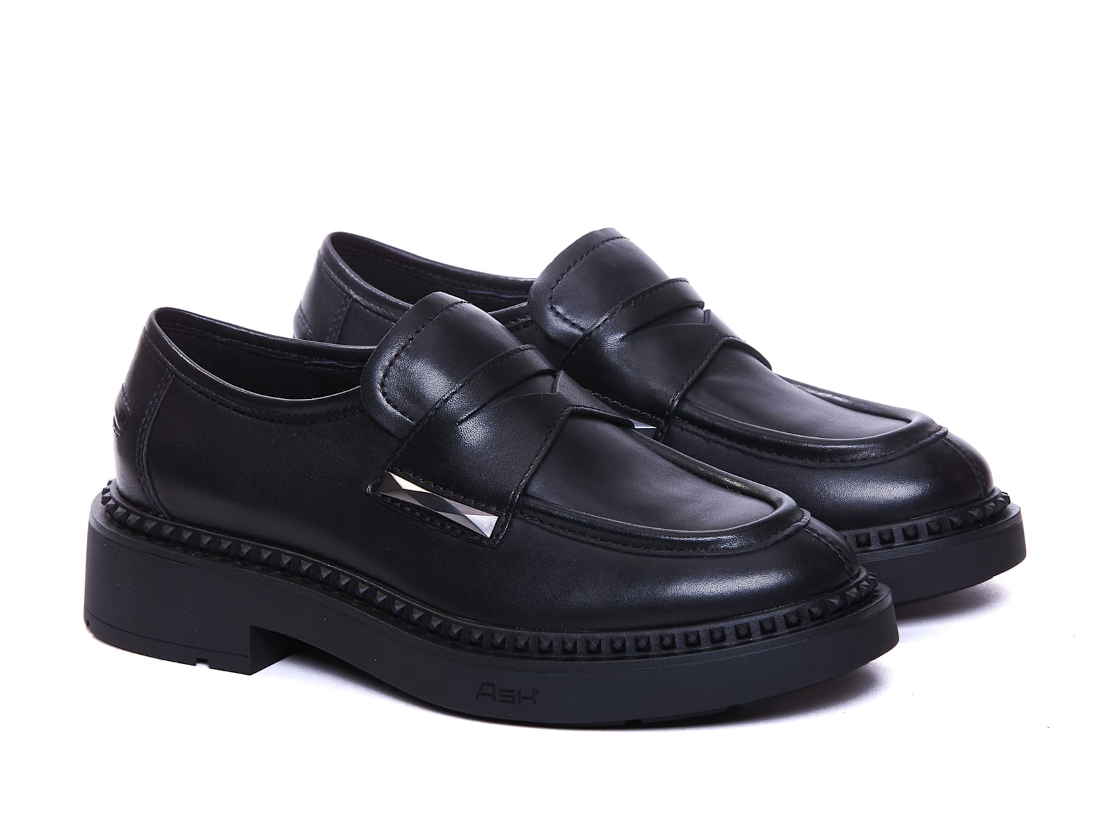 Shop Ash Medusa Loafers In Black