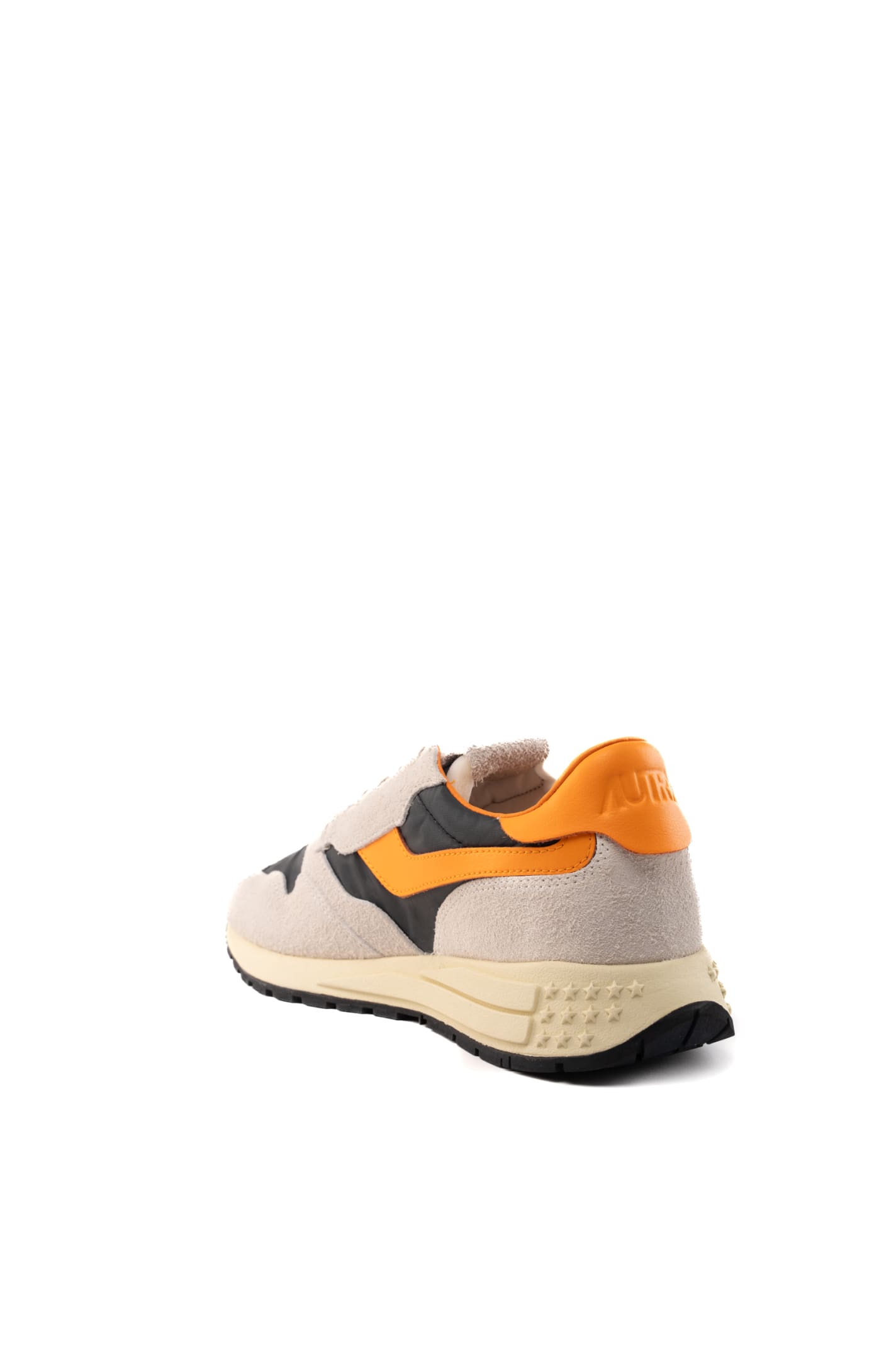 Shop Autry Reelwind Low Sneakers In White And Orange Nylon And Suede