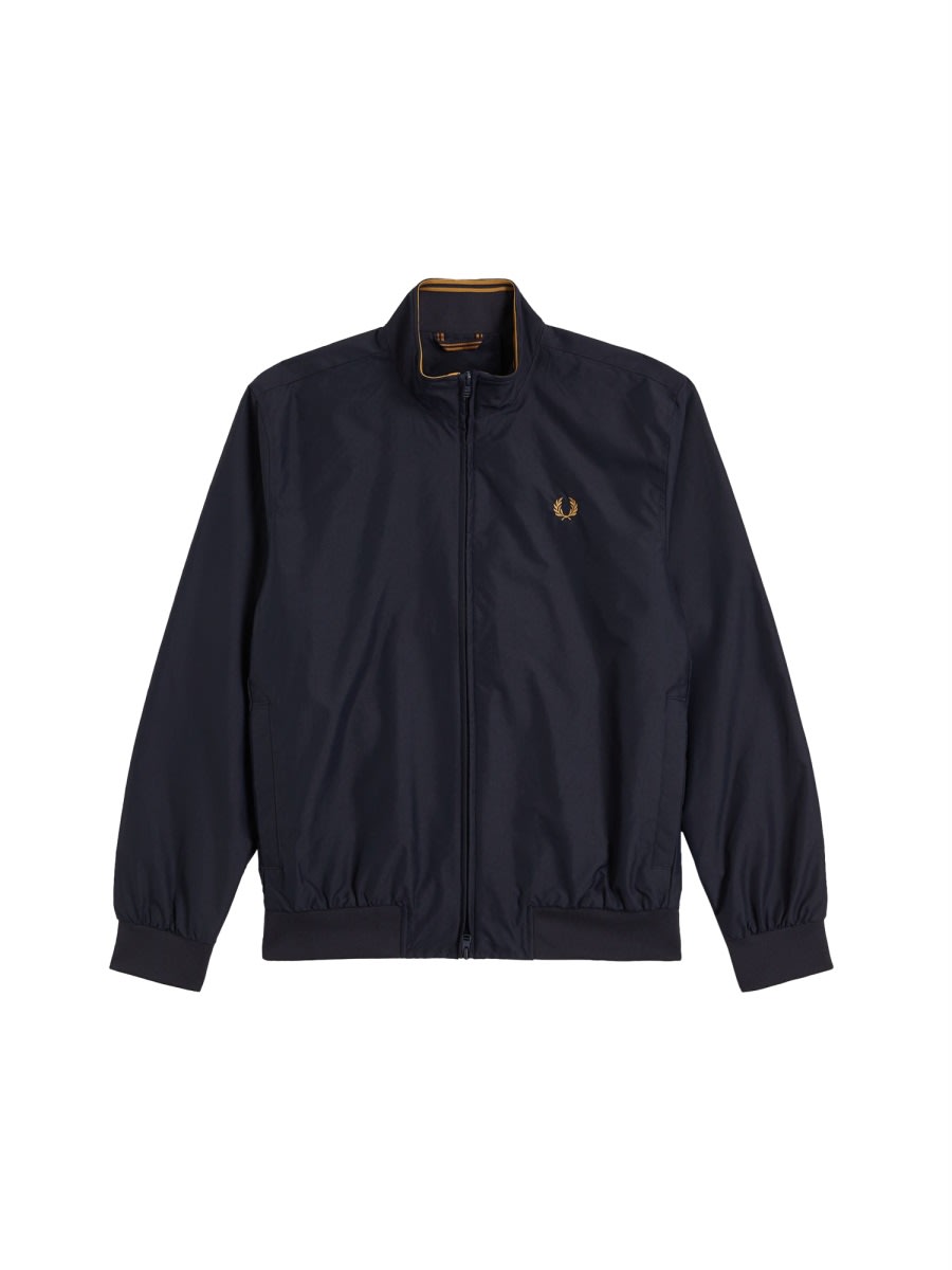 Shop Fred Perry Jacket With Logo In Blue