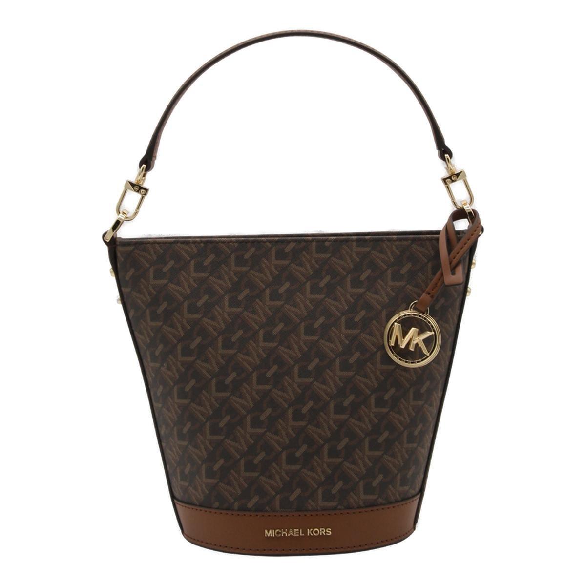 Michael Kors Small Empire Signature Logo Crossbody Bag In Brown Luggage