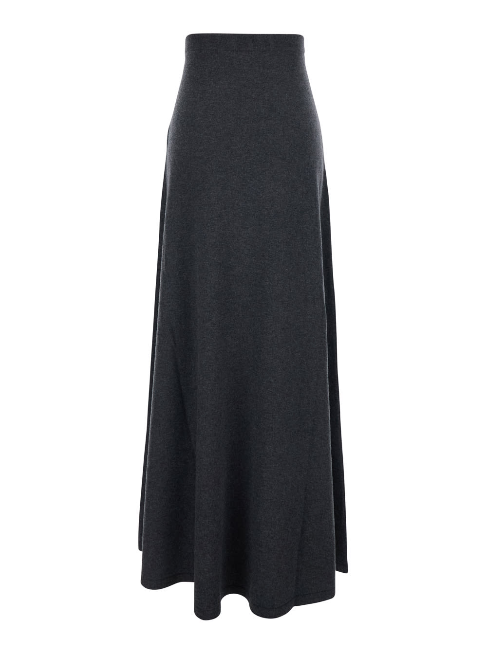 Balenciaga Maxi Wool Skirt In Gray