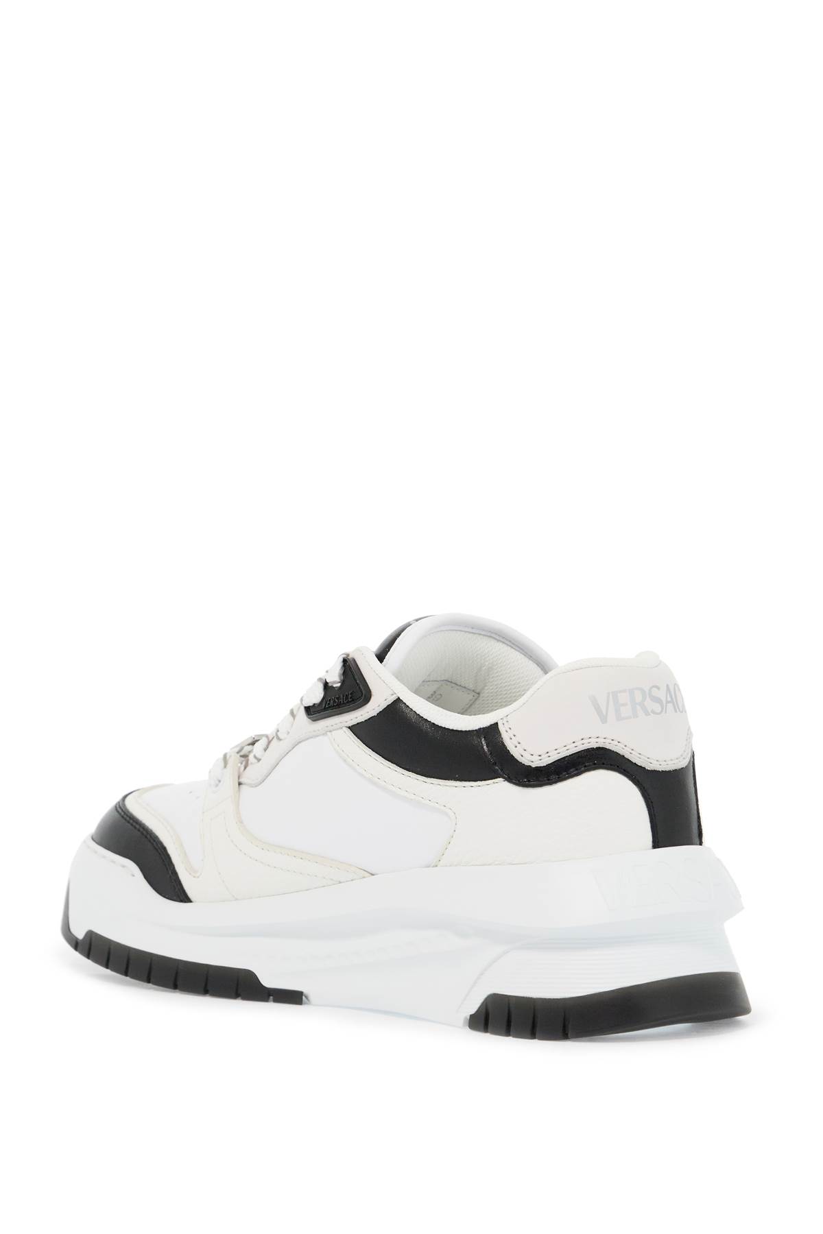 Shop Versace Odyssey Sneakers In Black+white-palladium (white)