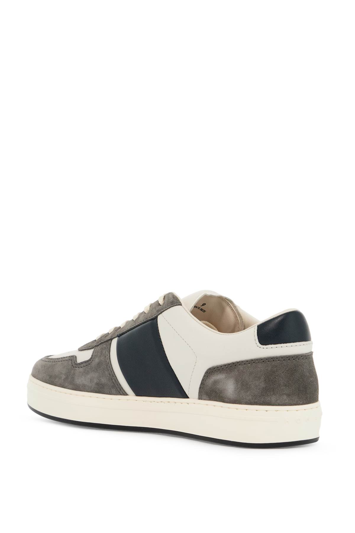 Shop Hogan Smooth And Suede Leather H-tv Sneakers. In B013(yogurt)+b804+u805 (grey)