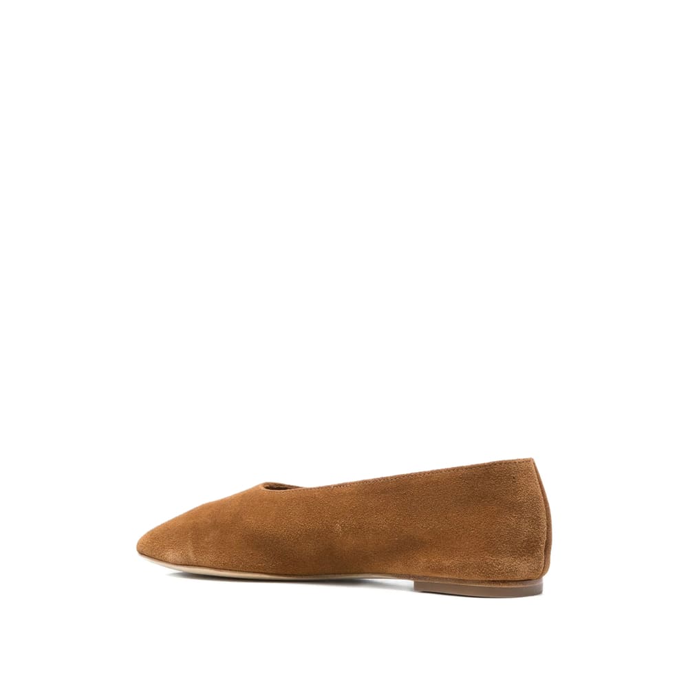 Staud Suede Ballet Flats In Brown