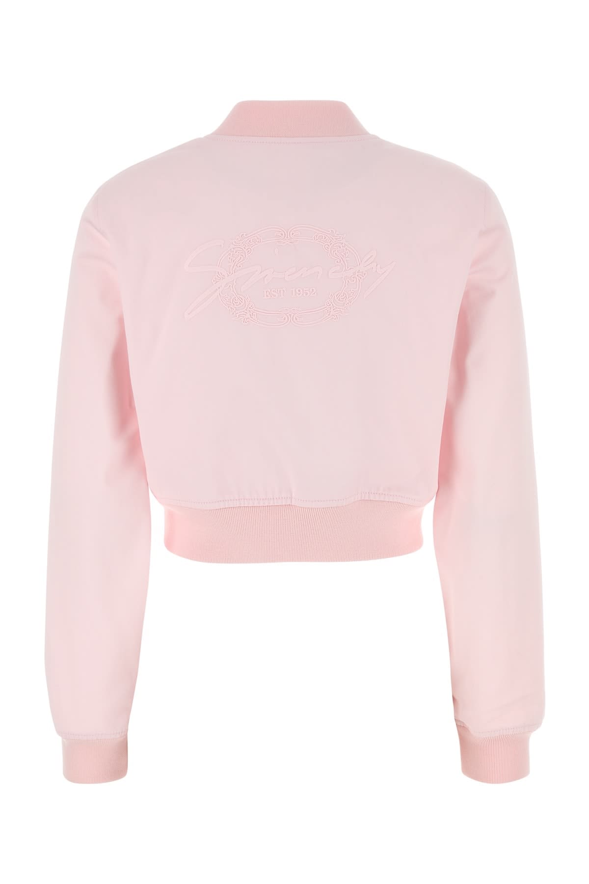 Givenchy Cropped Cotton Bomber Jacket In Babypink