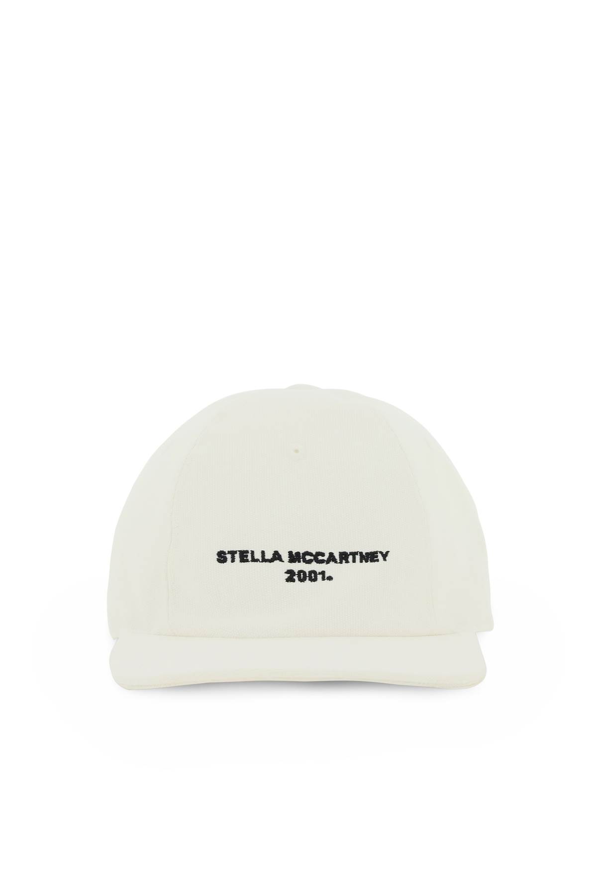 Shop Stella Mccartney Logo Baseball Cap In Frost (white)