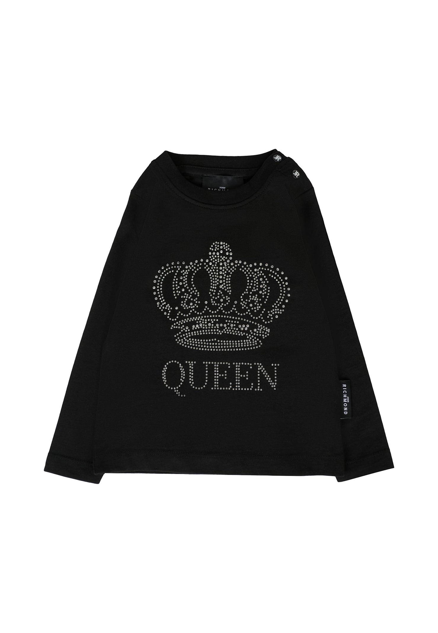 Richmond Black T-shirt For Baby Girl With Crown