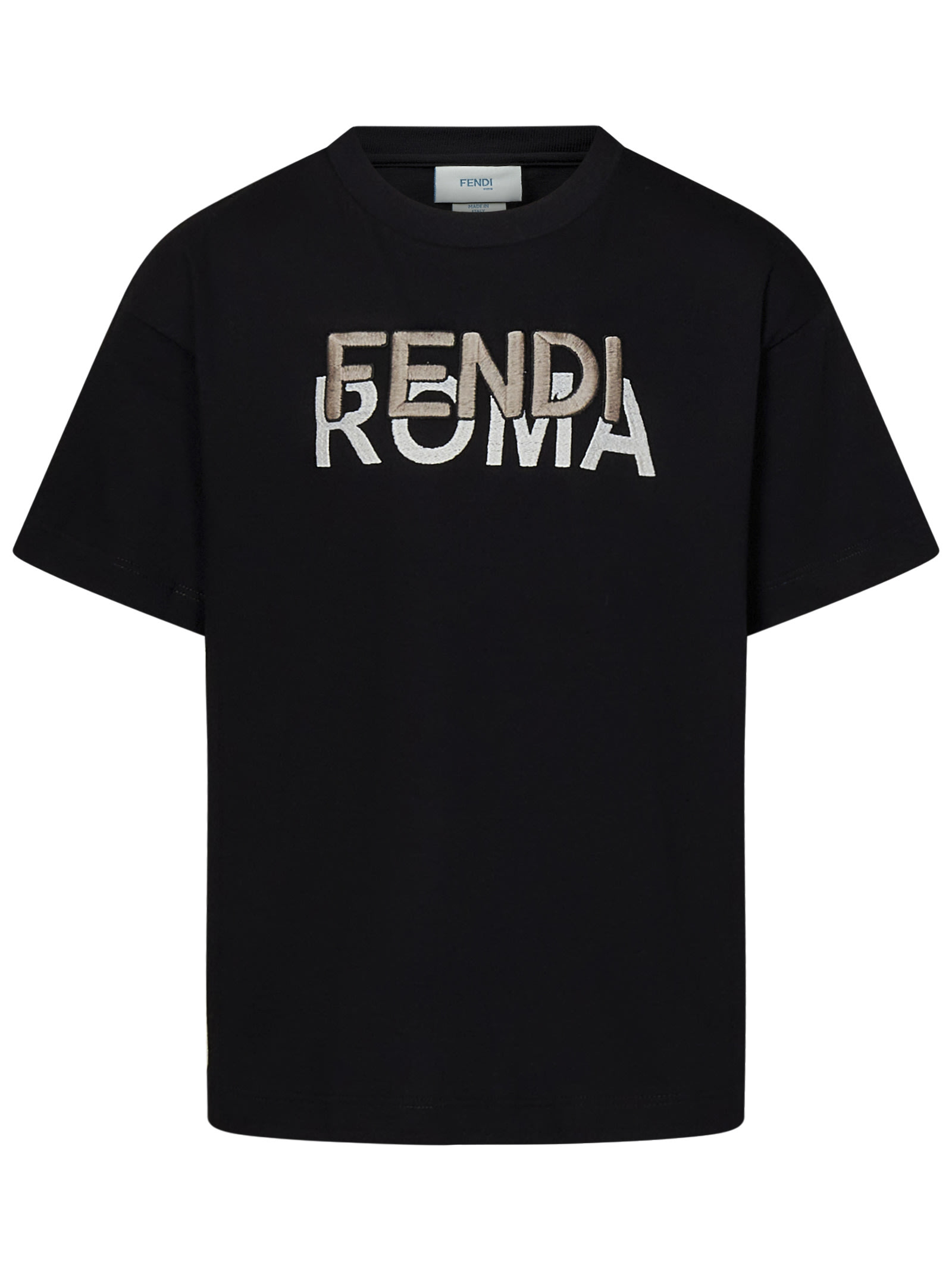 Fendi Kids' T-shirt In Black