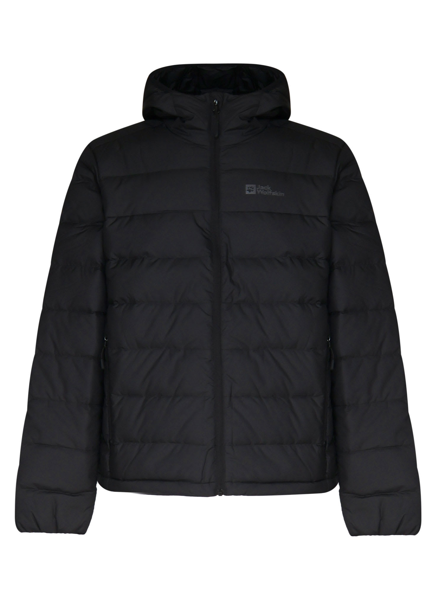 Jack Wolfskin Nylon Jacket In Black