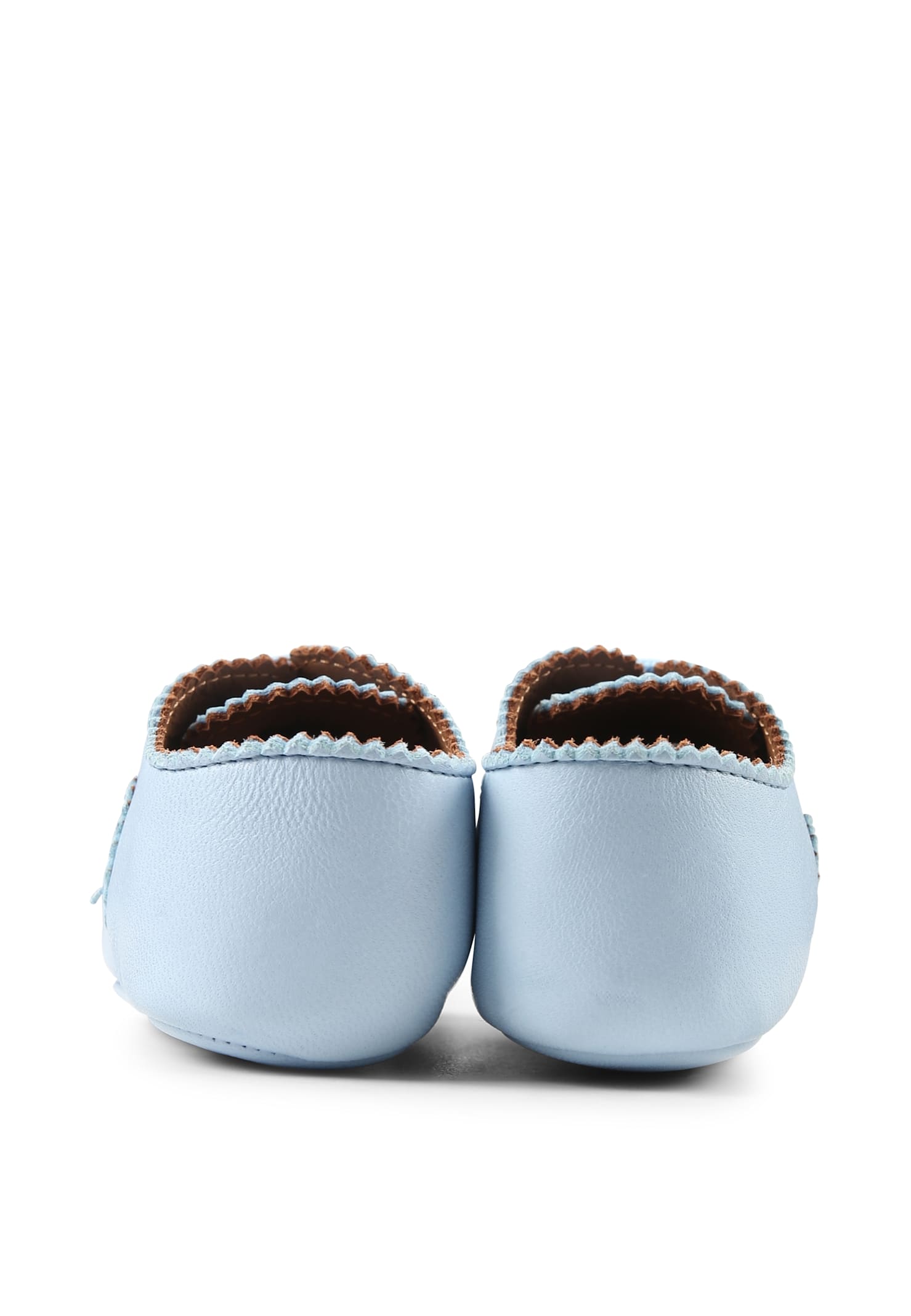 Pèpè Stringate Celesti Per Neonato In Blue