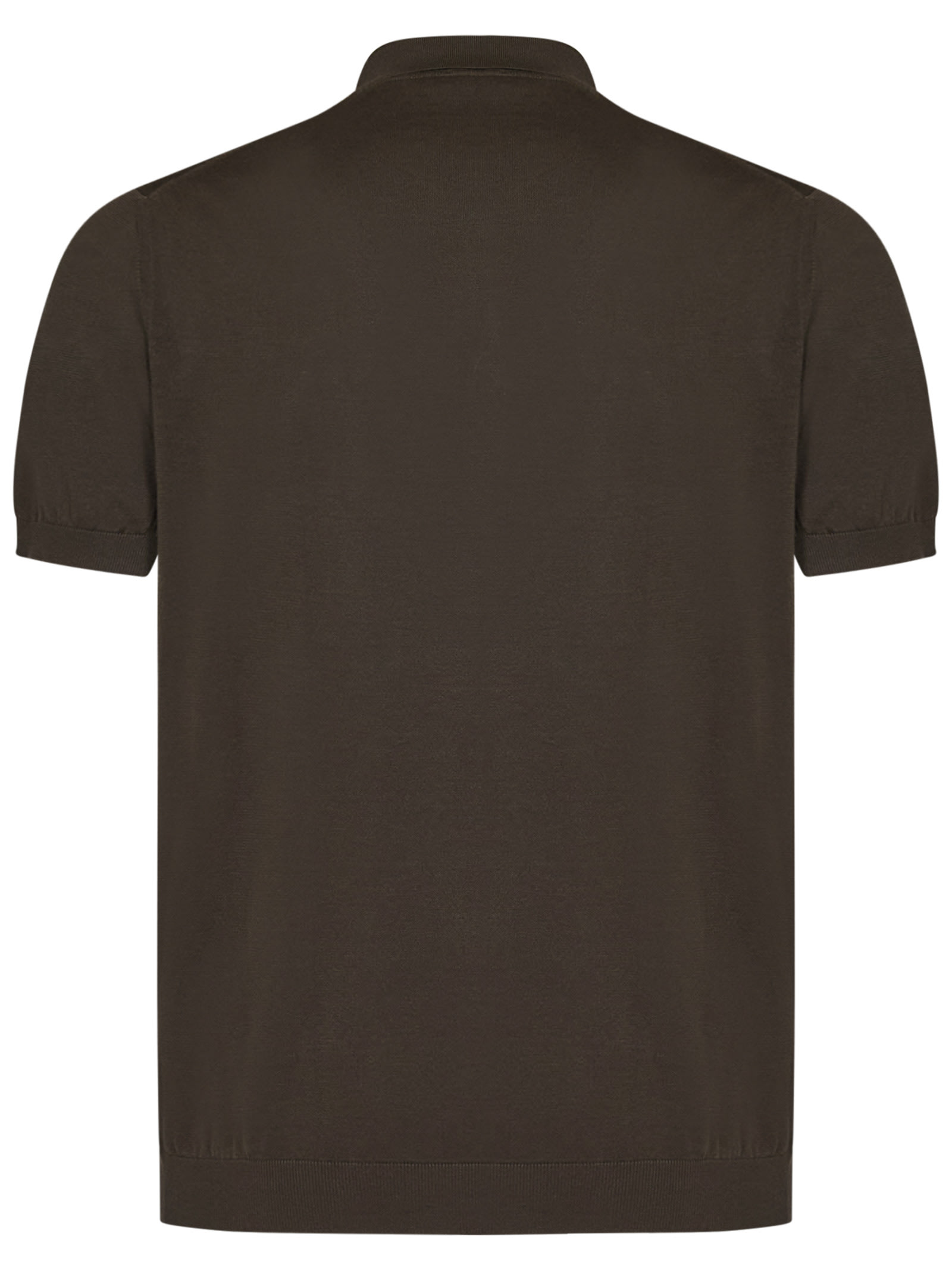 Shop Drumohr Polo Shirt In Brown
