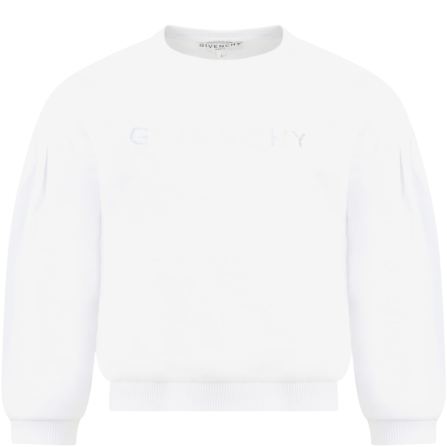 Givenchy White Sweatshirt For Girl With Logo