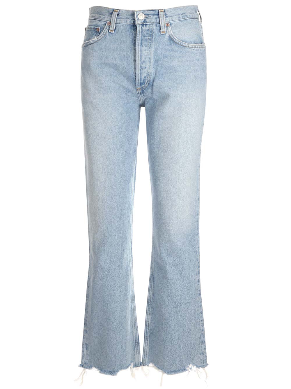 Shop Agolde Mid Rise Relaxed Boot Jeans In Blue
