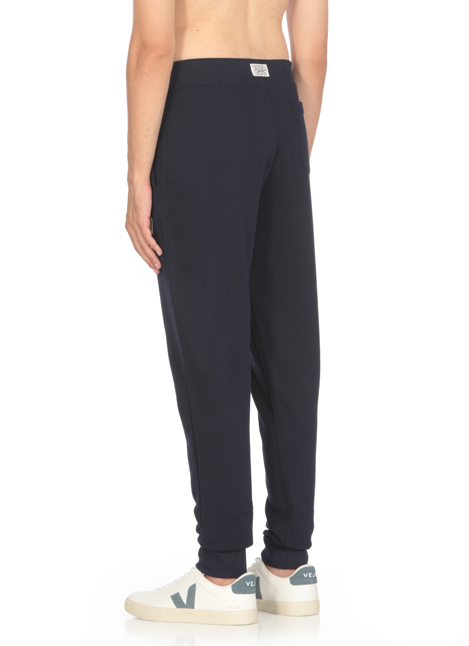 Shop Ralph Lauren Pony Trousers In Navy