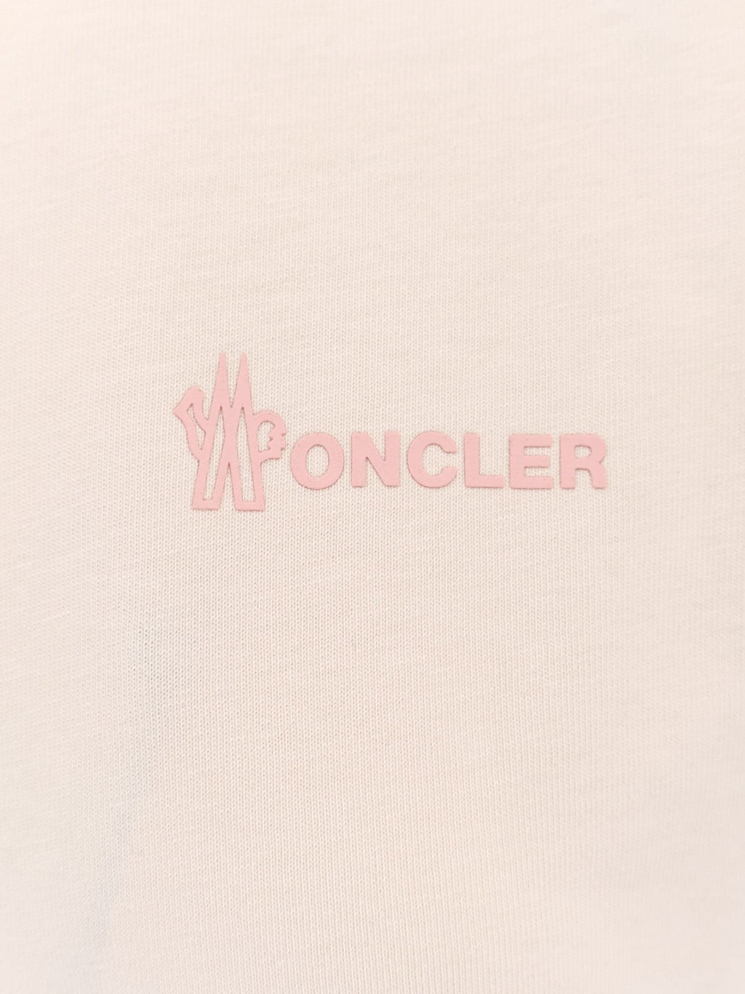 Moncler T-shirt In Cotone Con Logo Frontale In White