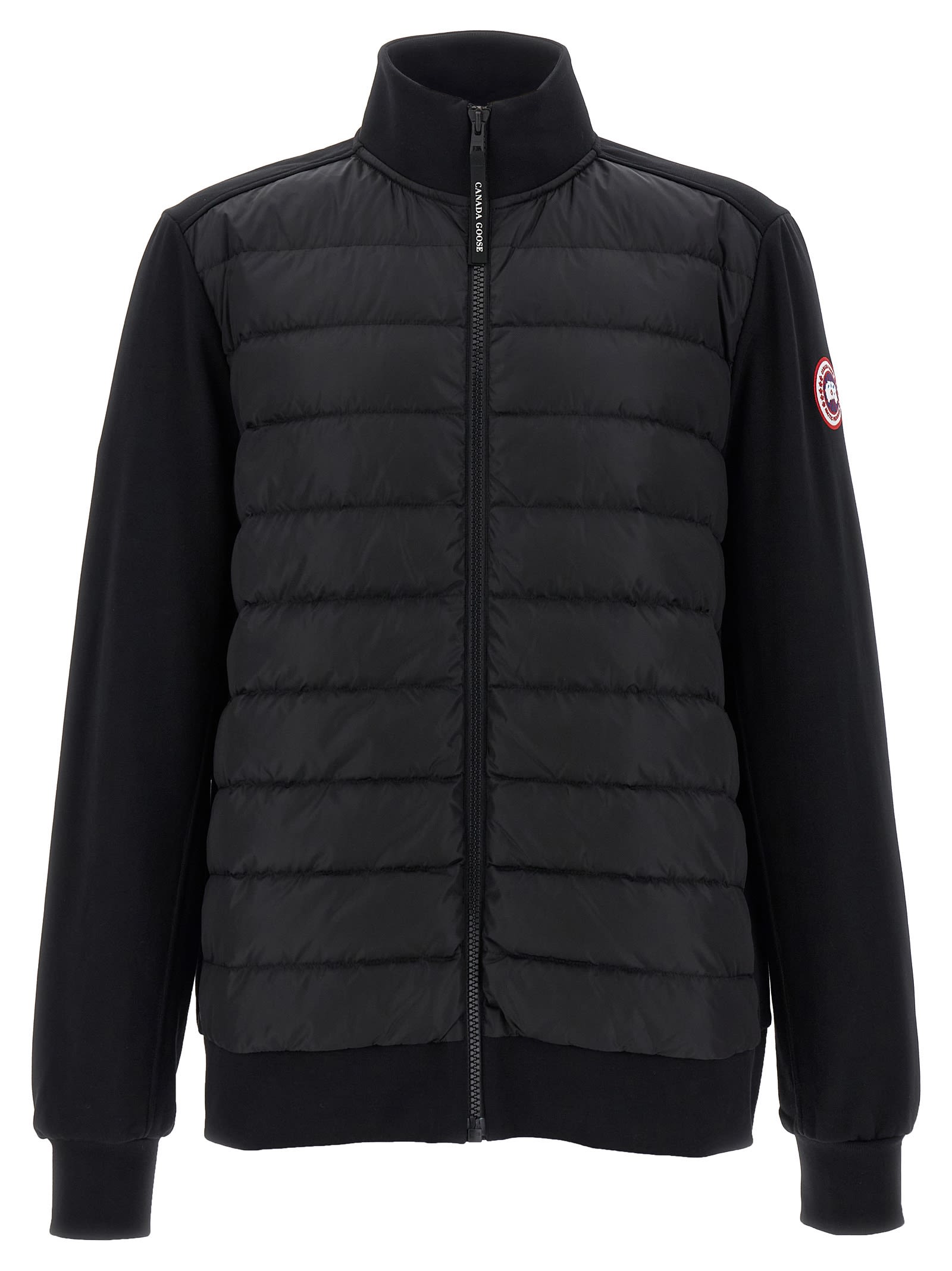 Canada Goose Wattierte Hybridge Huron Jacke Mit Reissverschluss In Black