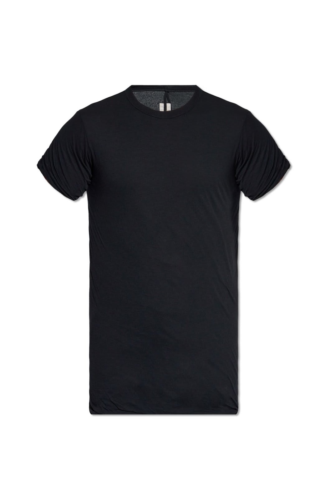 Shop Rick Owens Double Draped T-shirt In Nero