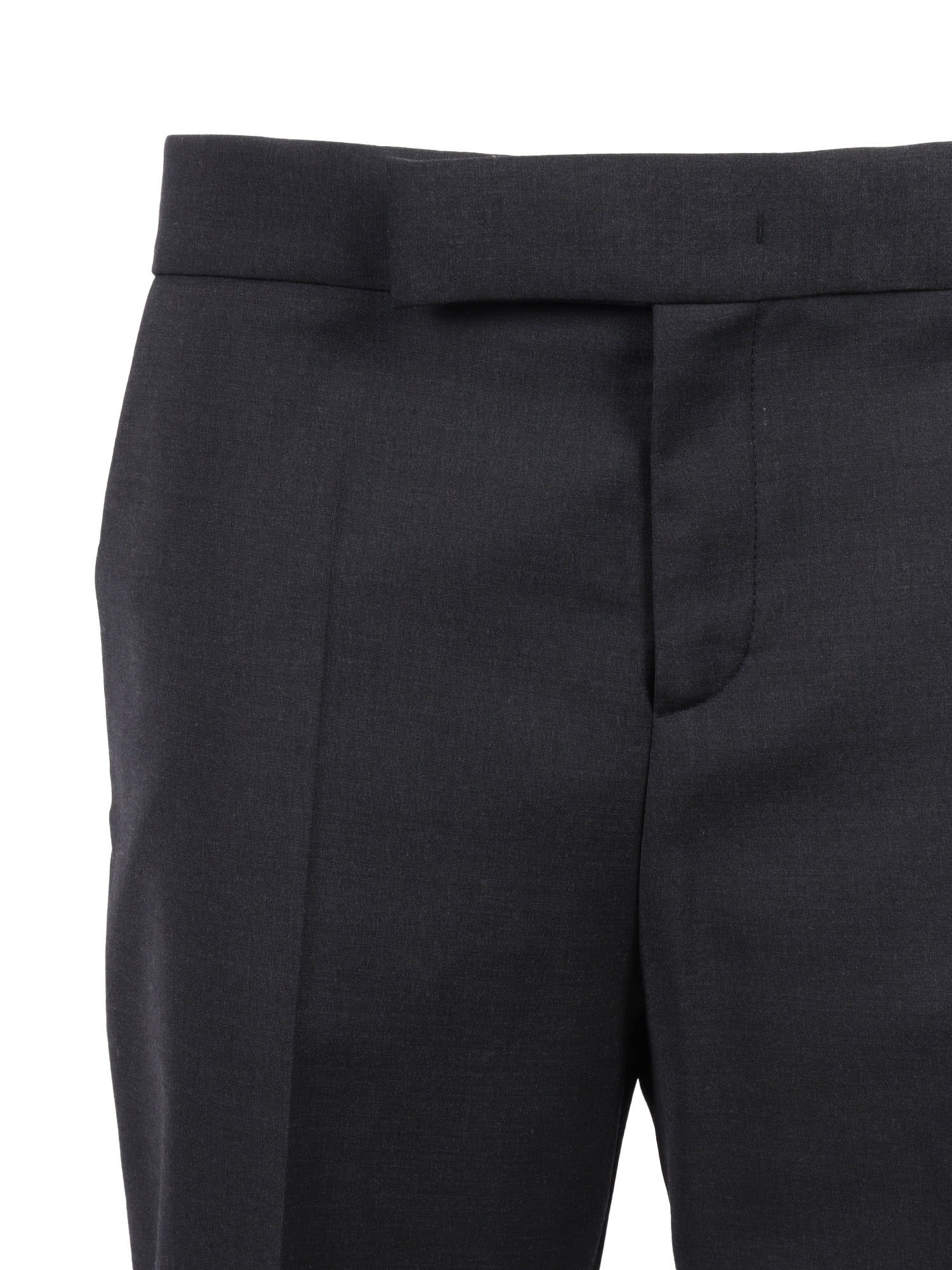 Alberta Ferretti Tailored Straight-leg Pants With Structured Waistband In Black